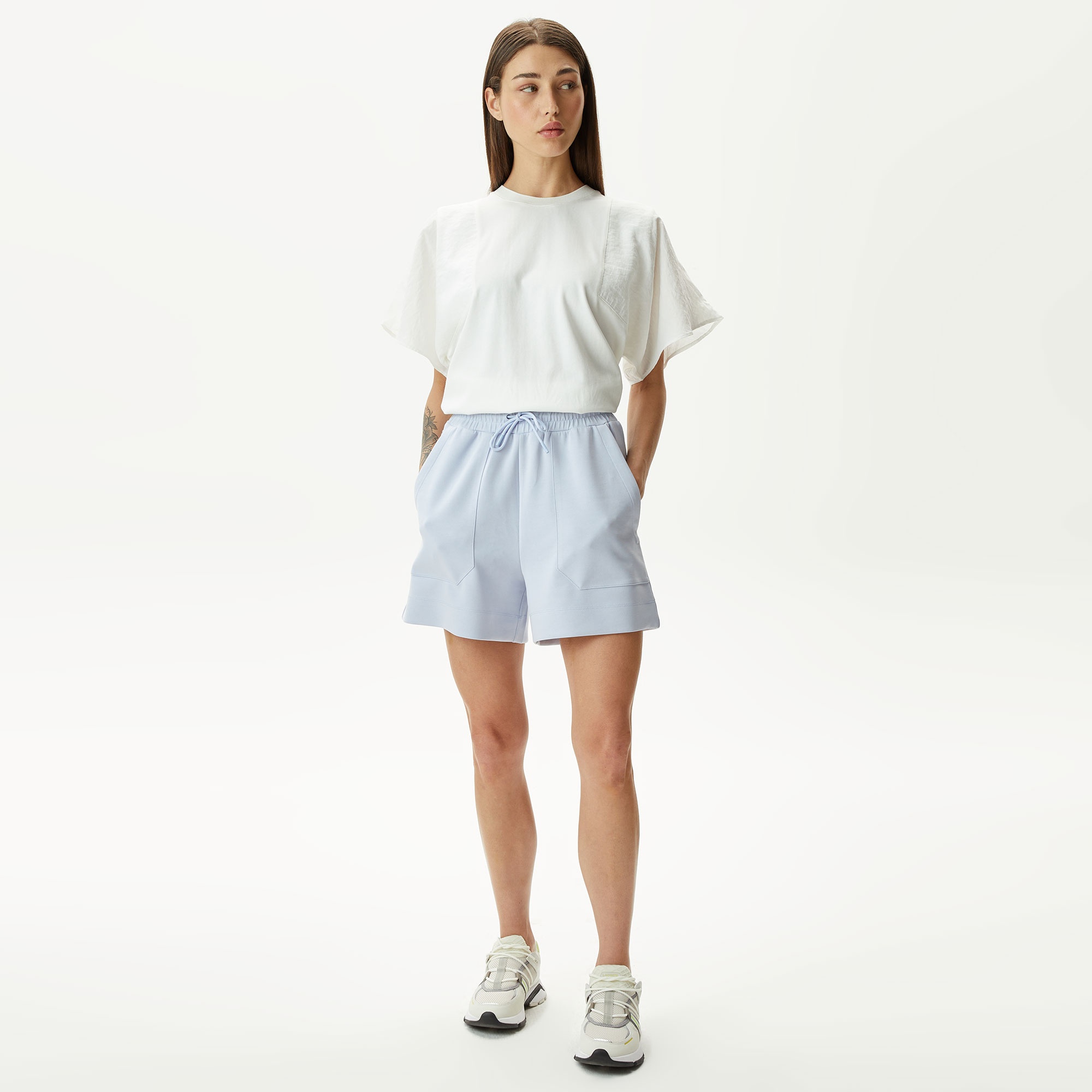 Lacoste Kadın Regular Fit Mavi Şort