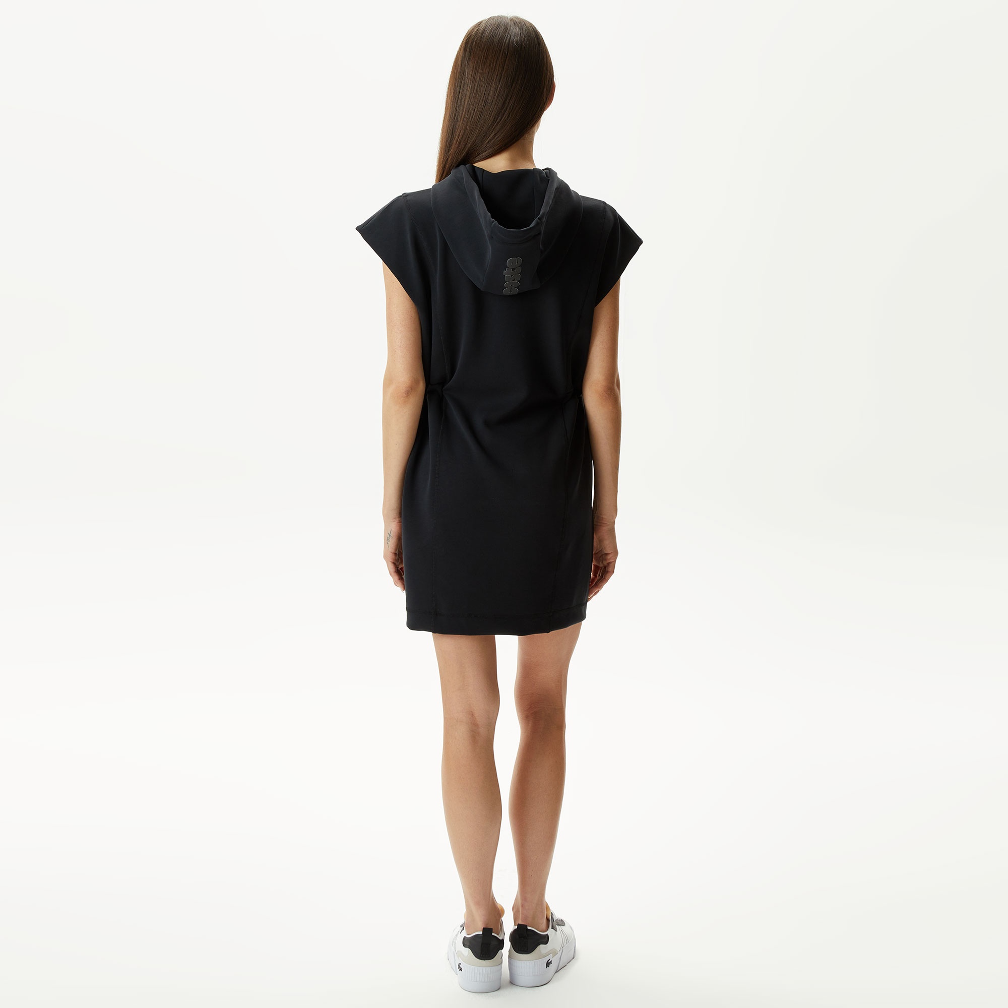 Lacoste Kadın Straight Fit Kapüşonlu Siyah Elbise