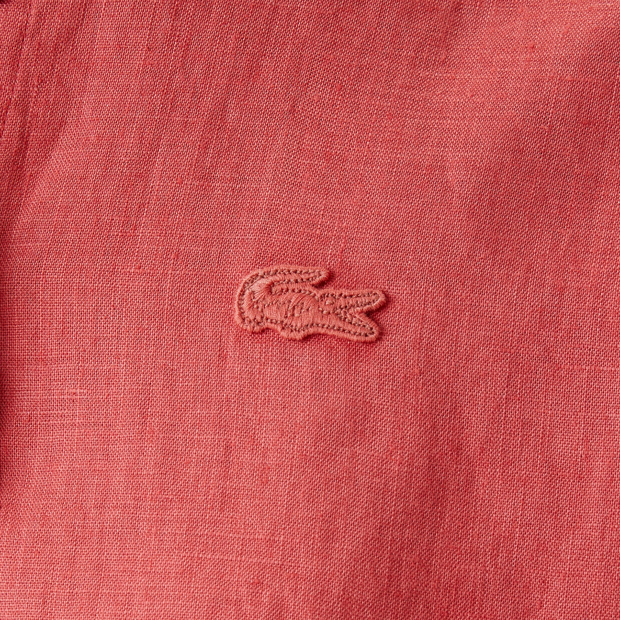 Lacoste Kadın Keten Kırmızı Gömlek