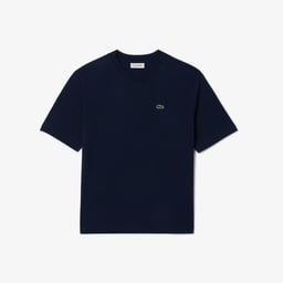 Kadın Relaxed Fit Bisiklet Yaka Lacivert T-Shirt Lacivert