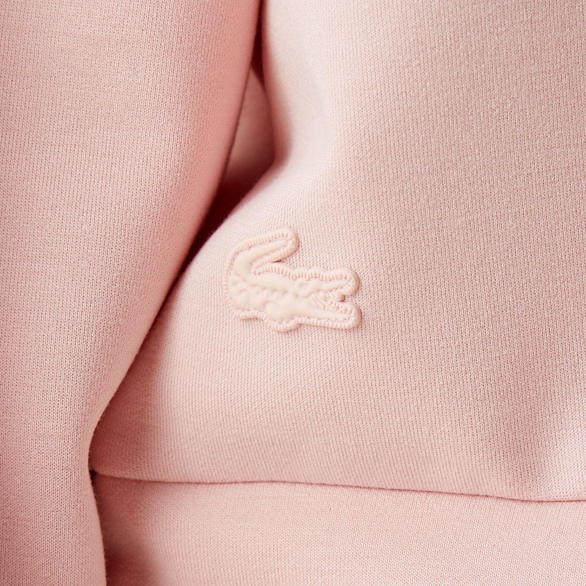 Lacoste Kadın Relaxed Fit Kapüşonlu Baskılı Pembe Sweatshirt
