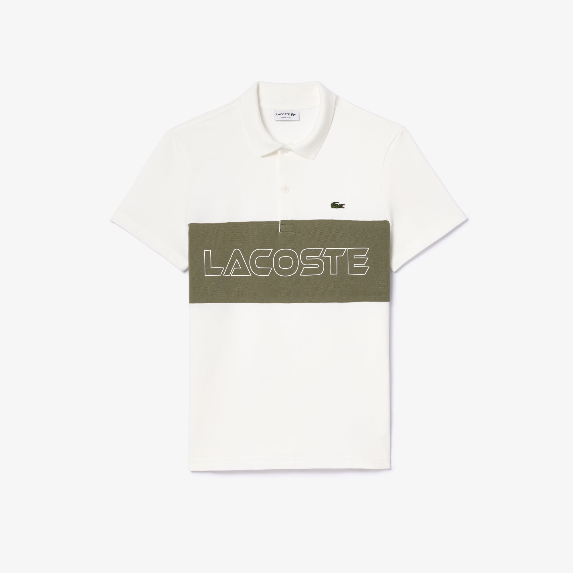 Lacoste Erkek Regular Fit Renk Bloklu Krem Polo