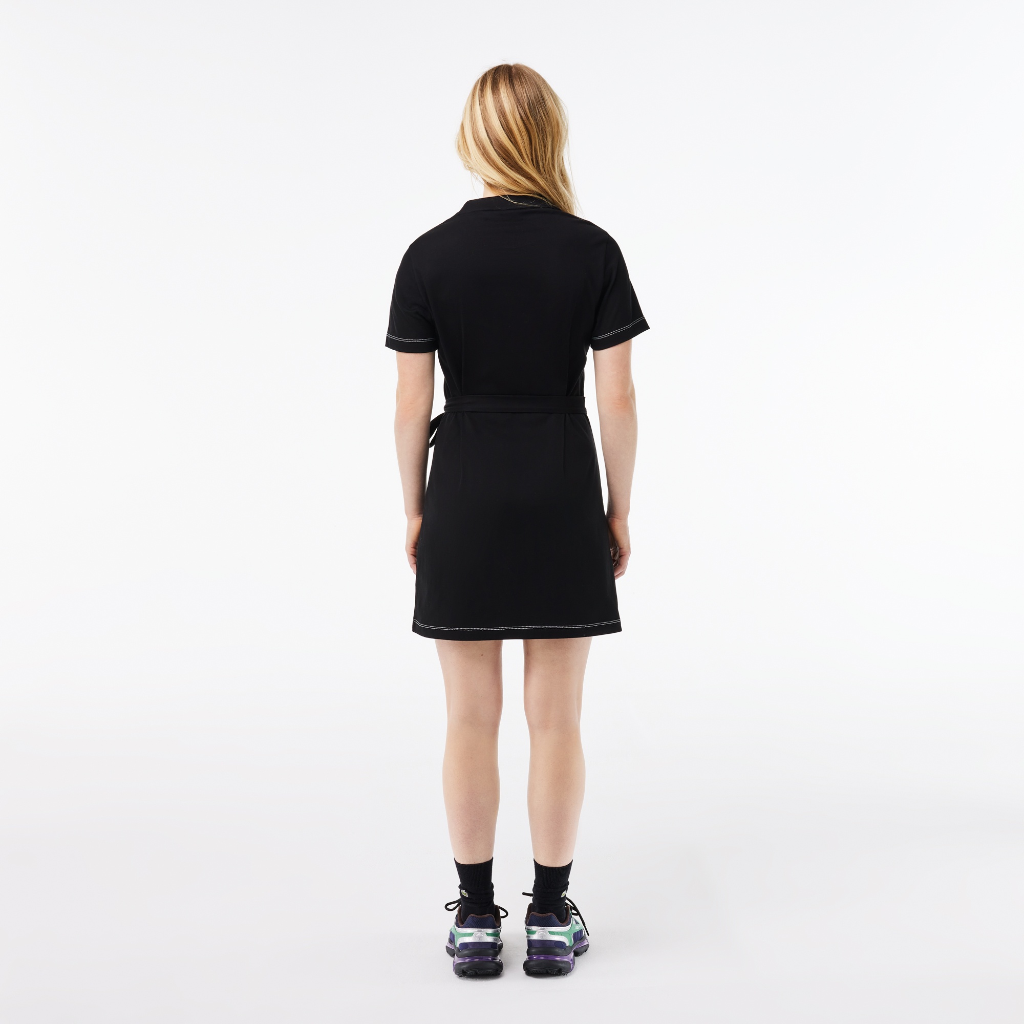 Lacoste Kadın Flare Fit Siyah Elbise