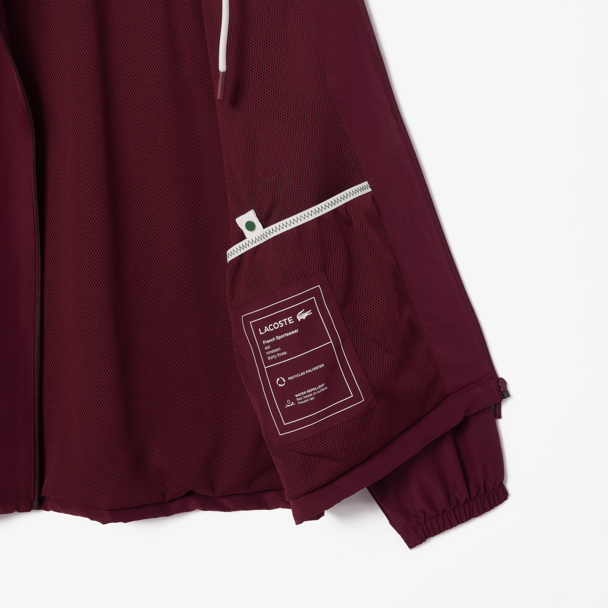 Lacoste Erkek Kapüşonlu Bordo Mont