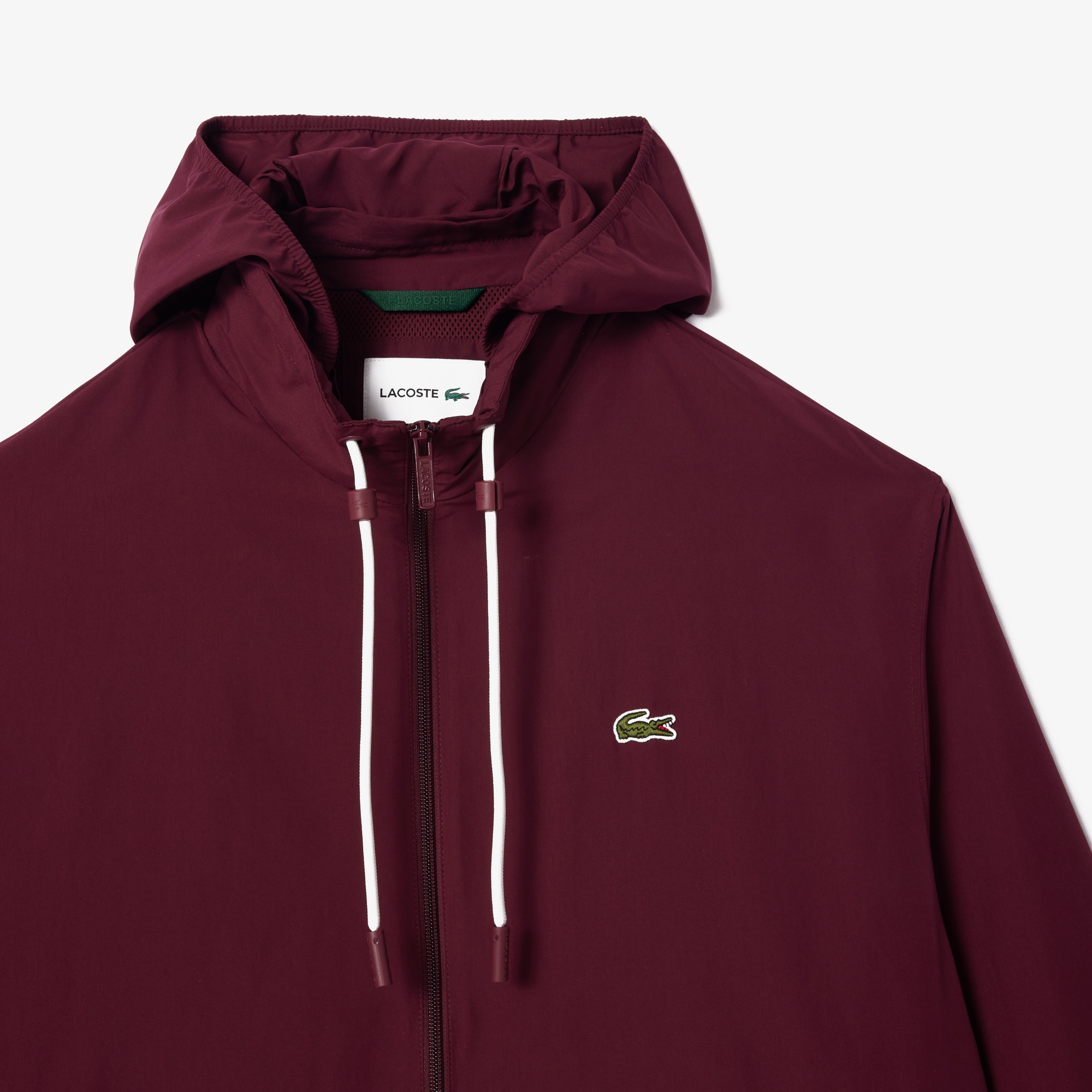 Lacoste Erkek Kapüşonlu Bordo Mont