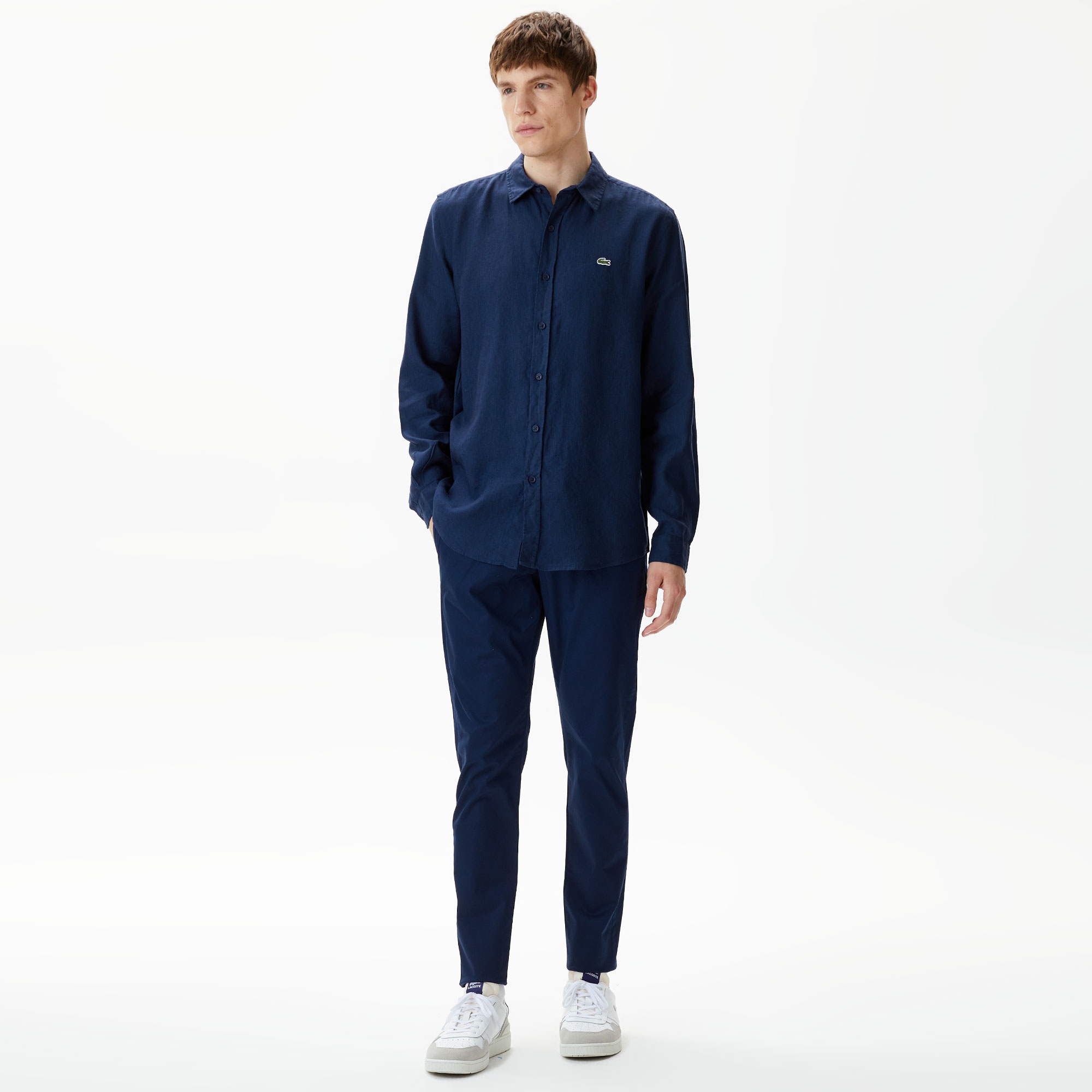 Lacoste Erkek Tapered Fit Chino Lacivert Pantolon