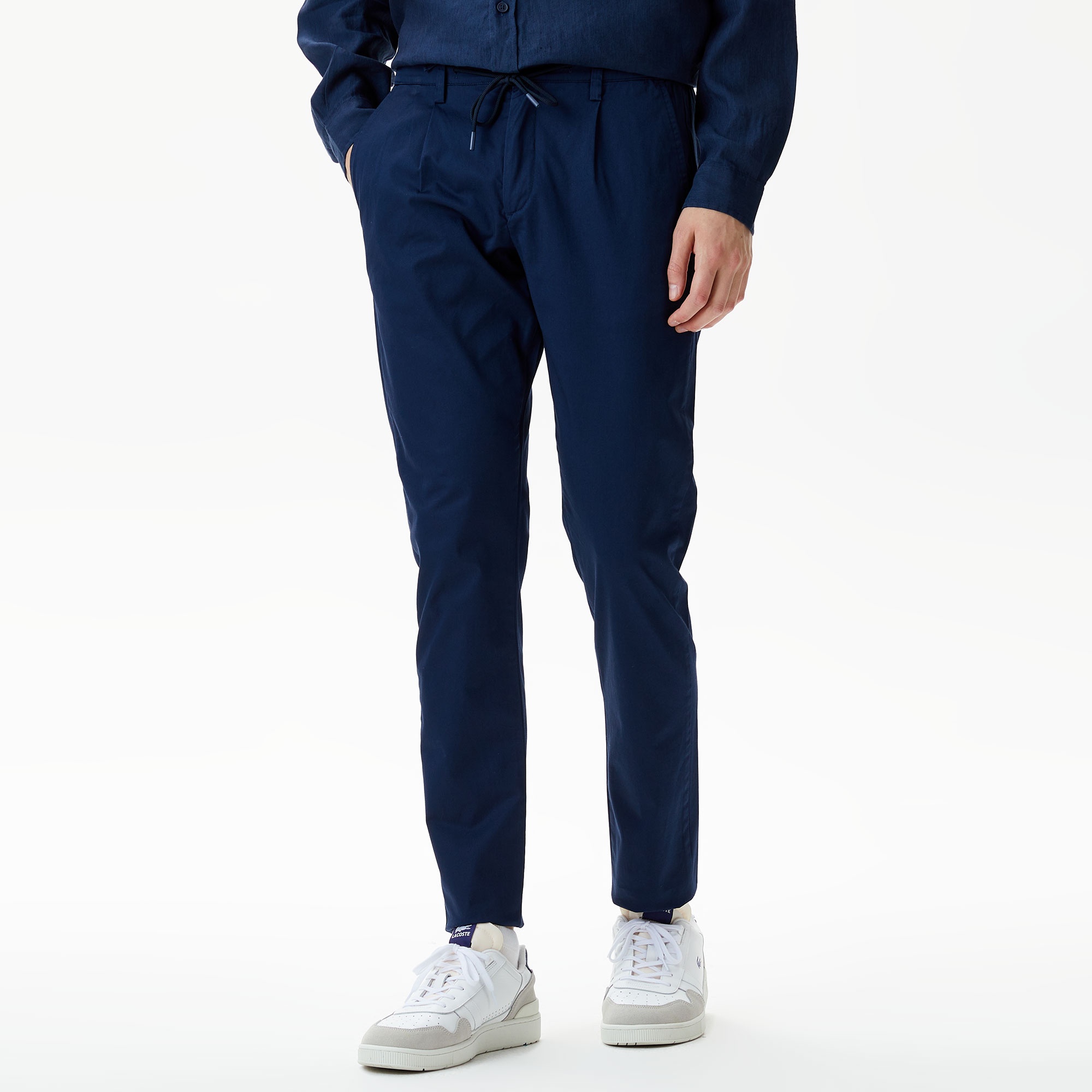 Lacoste Erkek Tapered Fit Chino Lacivert Pantolon