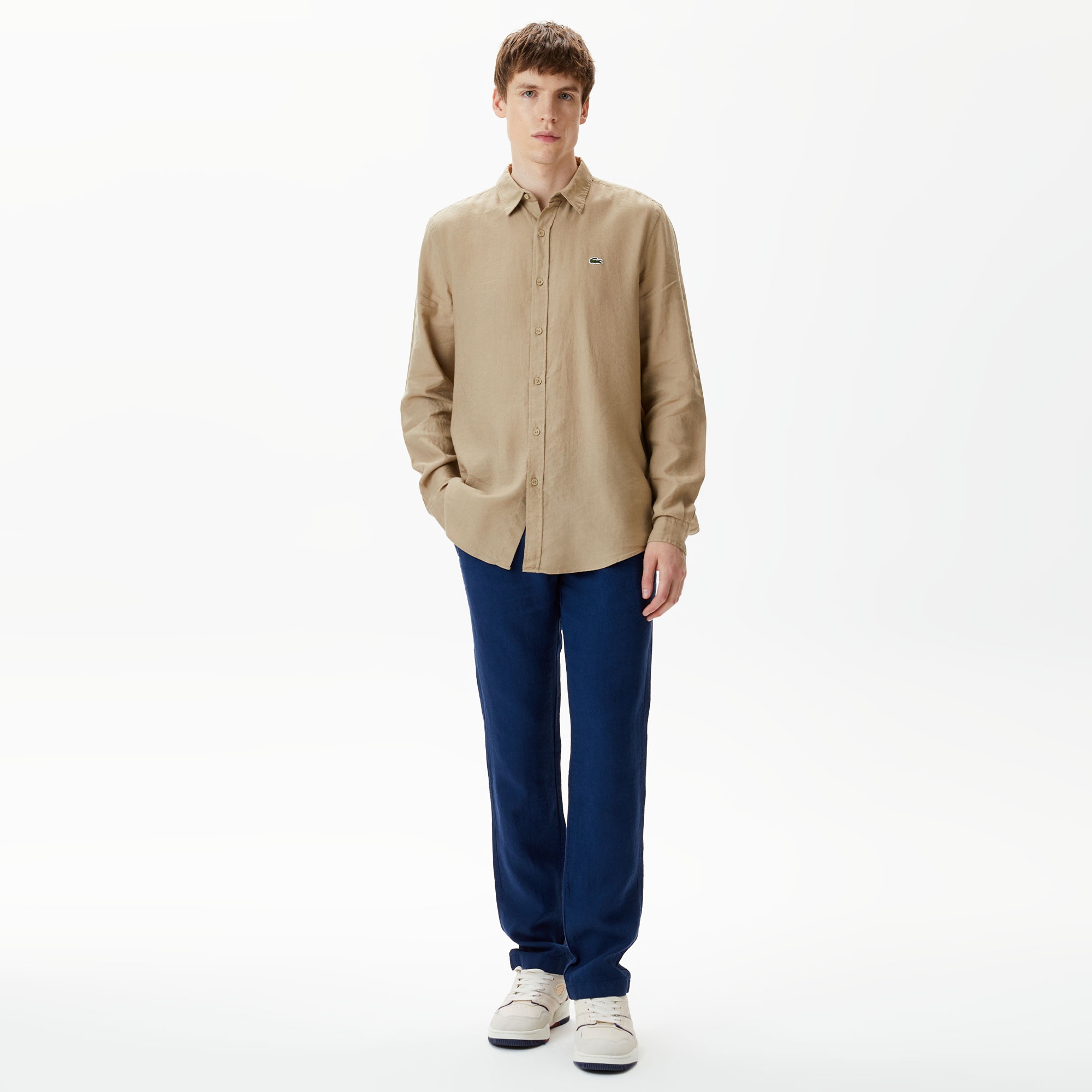 Lacoste Erkek Slim Fit Chino Lacivert Pantolon