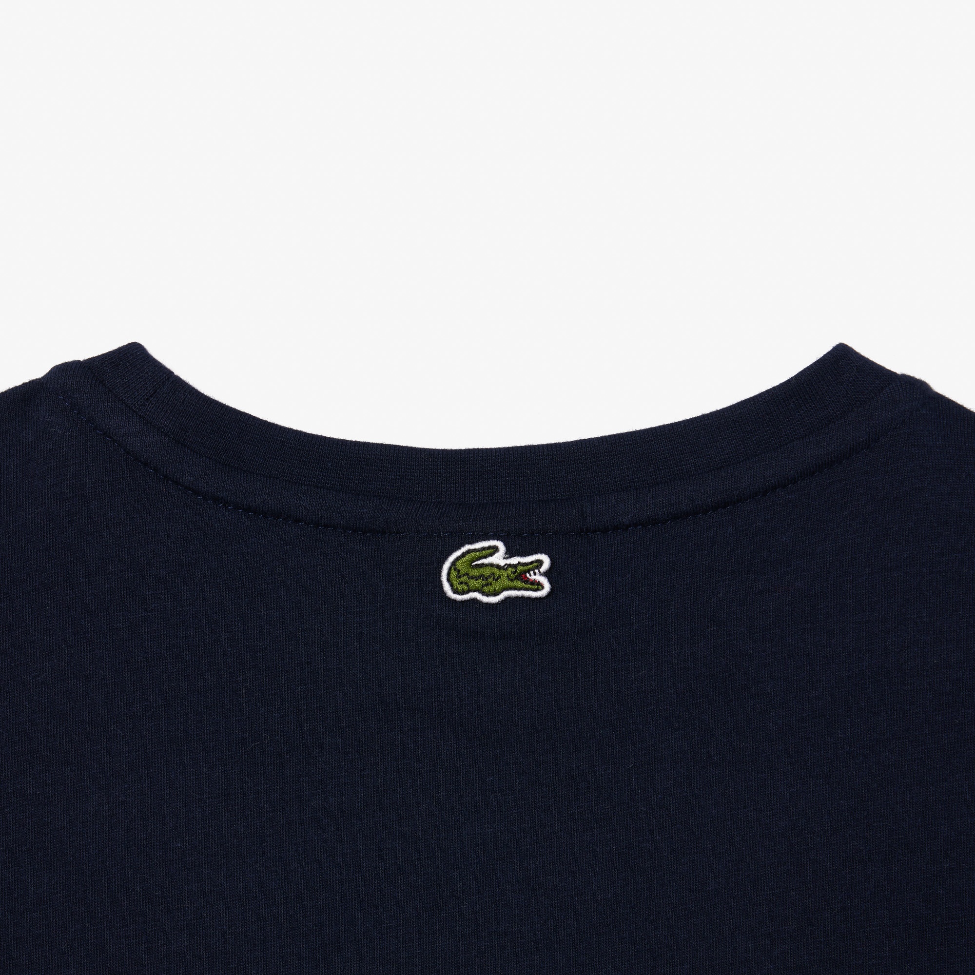 Lacoste Çocuk Bisiklet Yaka Baskılı Lacivert T-shirt
