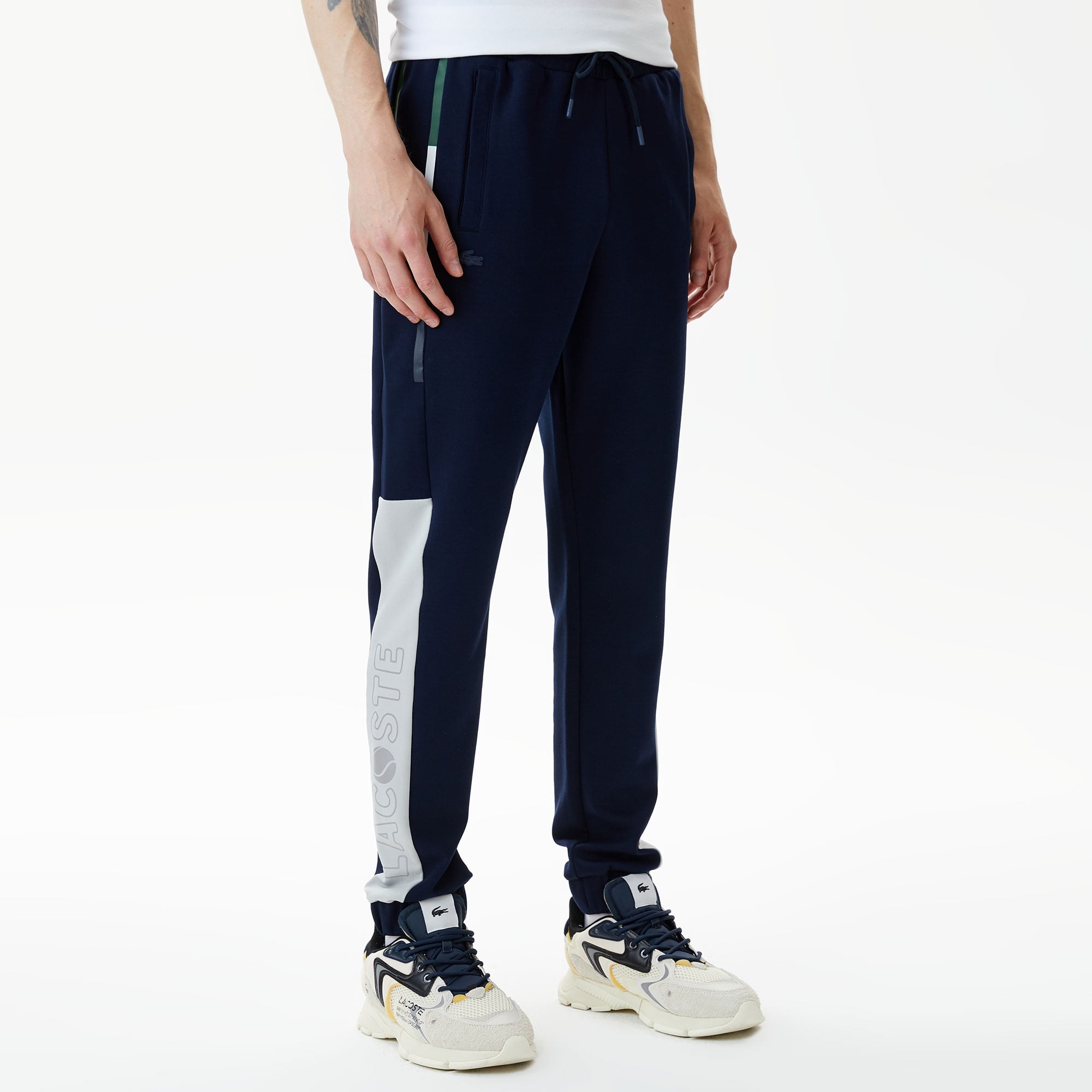 Lacoste Erkek Slim Fit Baskılı Lacivert Eşofman Altı