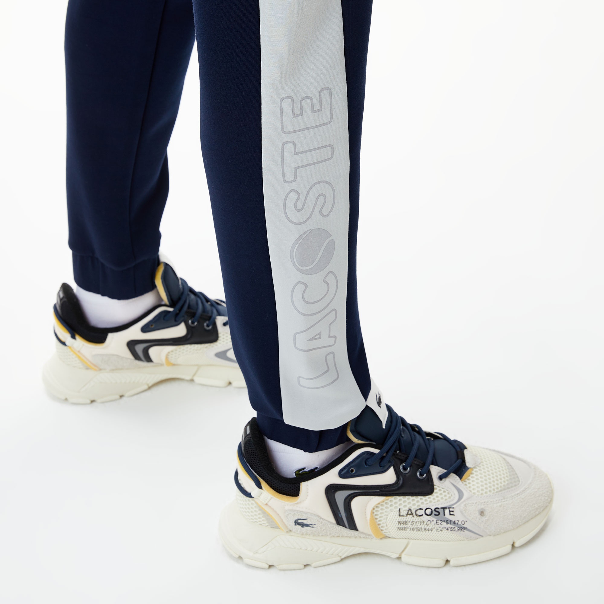 Lacoste Erkek Slim Fit Baskılı Lacivert Eşofman Altı