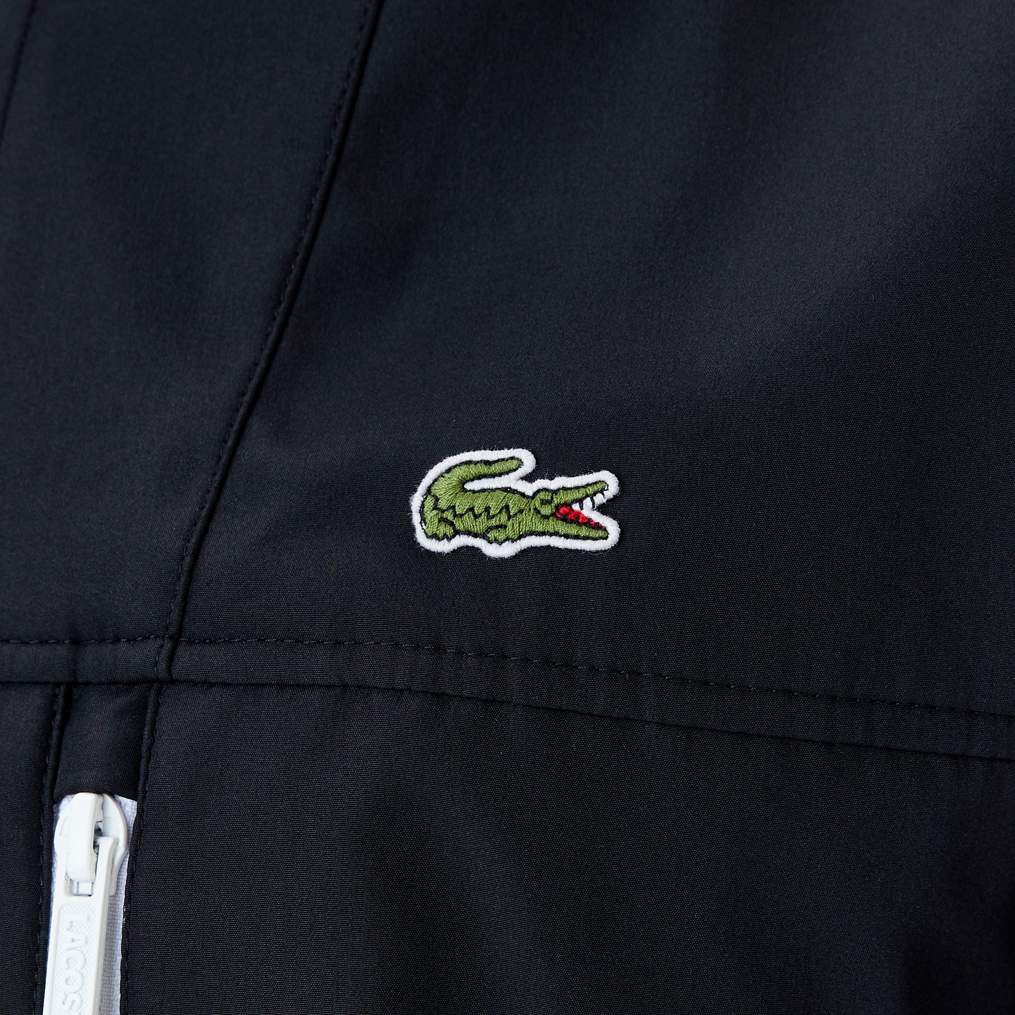 Lacoste Erkek Kapüşonlu Siyah Yağmurluk