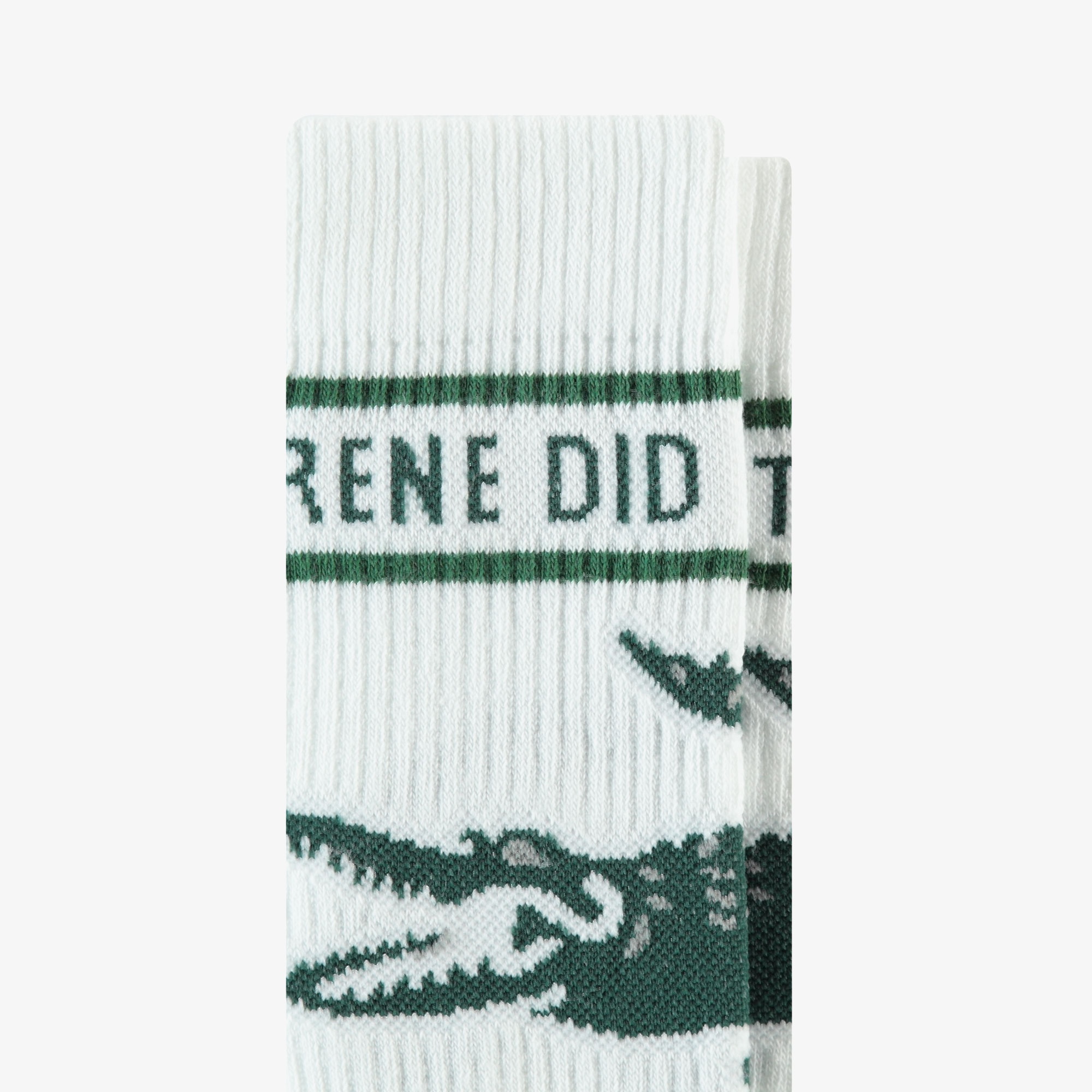 Lacoste Unisex Baskılı Beyaz Çorap