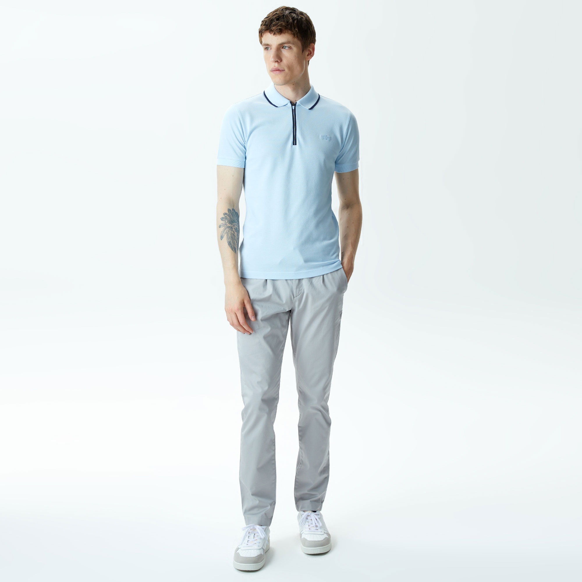 Lacoste Erkek Tapered Fit Chino Gri Pantolon