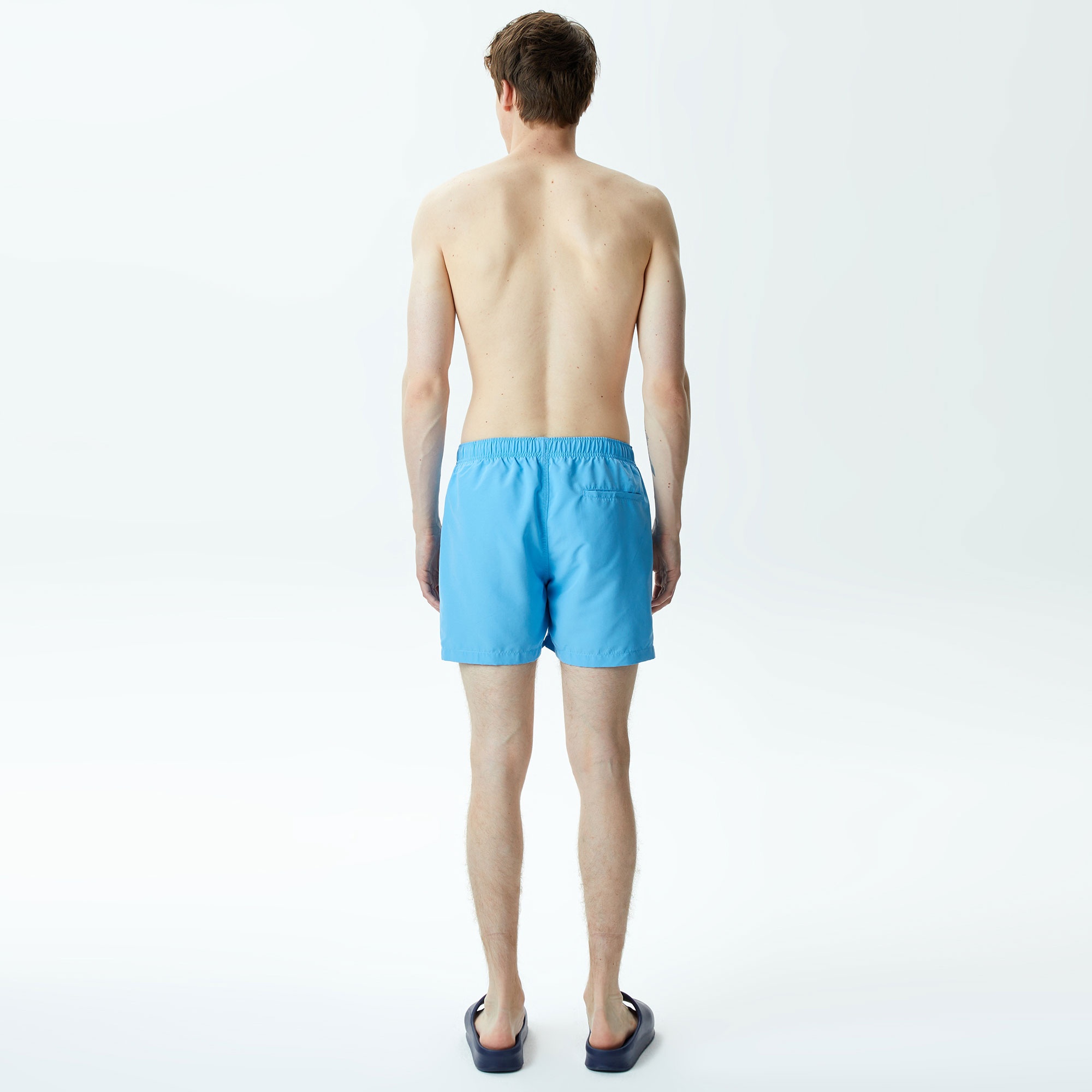 Lacoste Erkek Desenli Mavi Mayo Şort