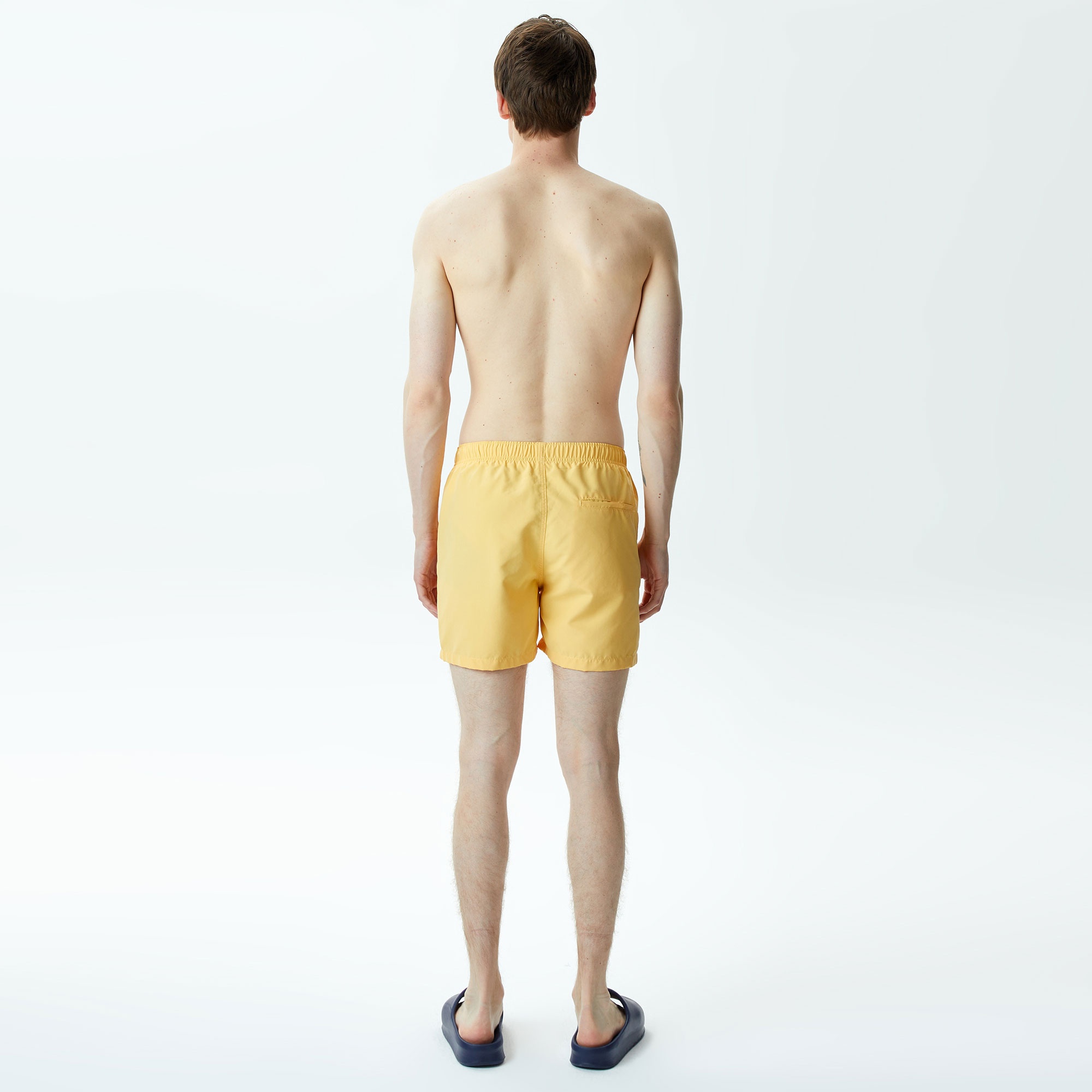 Lacoste Erkek Desenli Sarı Mayo Şort