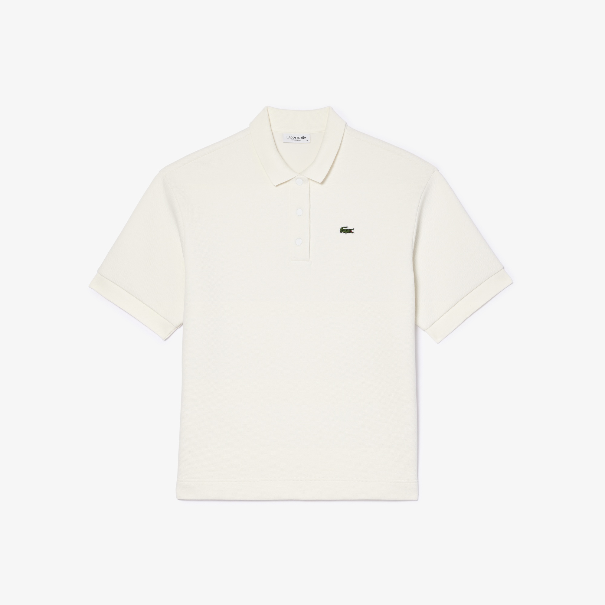 Lacoste Kadın Oversize Fit Beyaz Polo