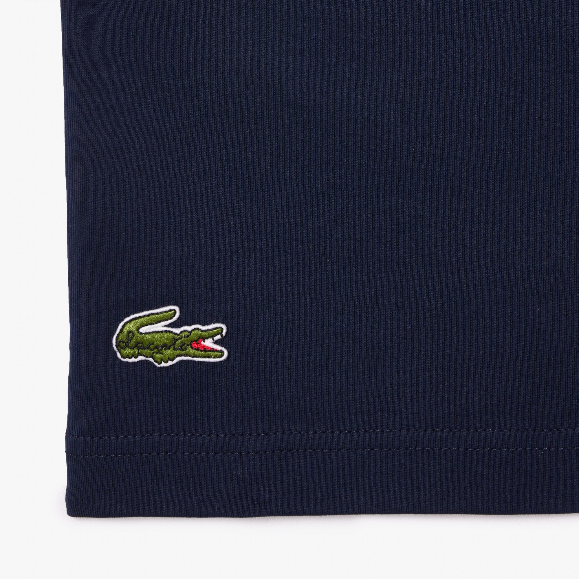 Lacoste Unisex Classic Fit Bisiklet Yaka Baskılı Lacivert T-Shirt