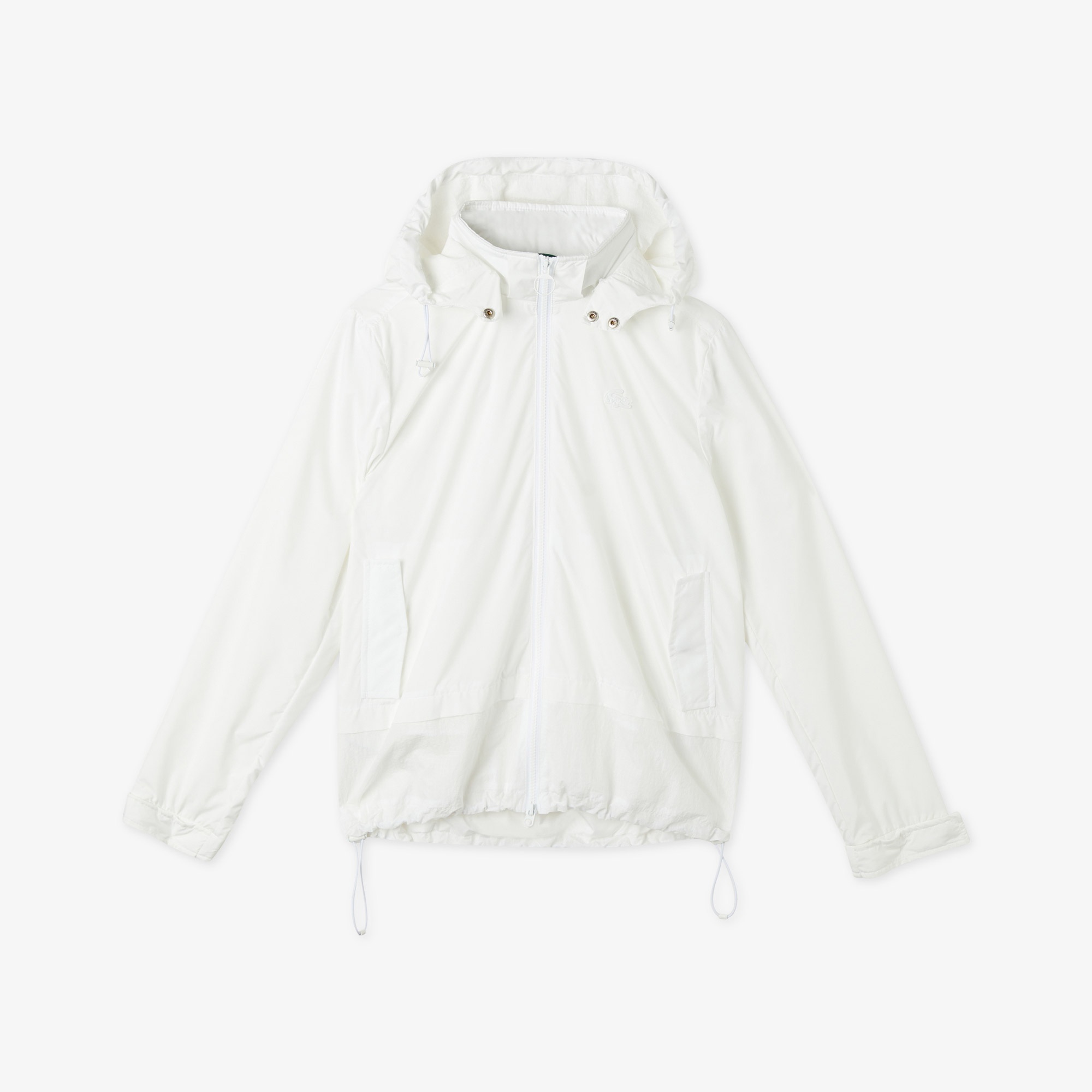 Lacoste Kadın Kapüşonlu Beyaz Mont