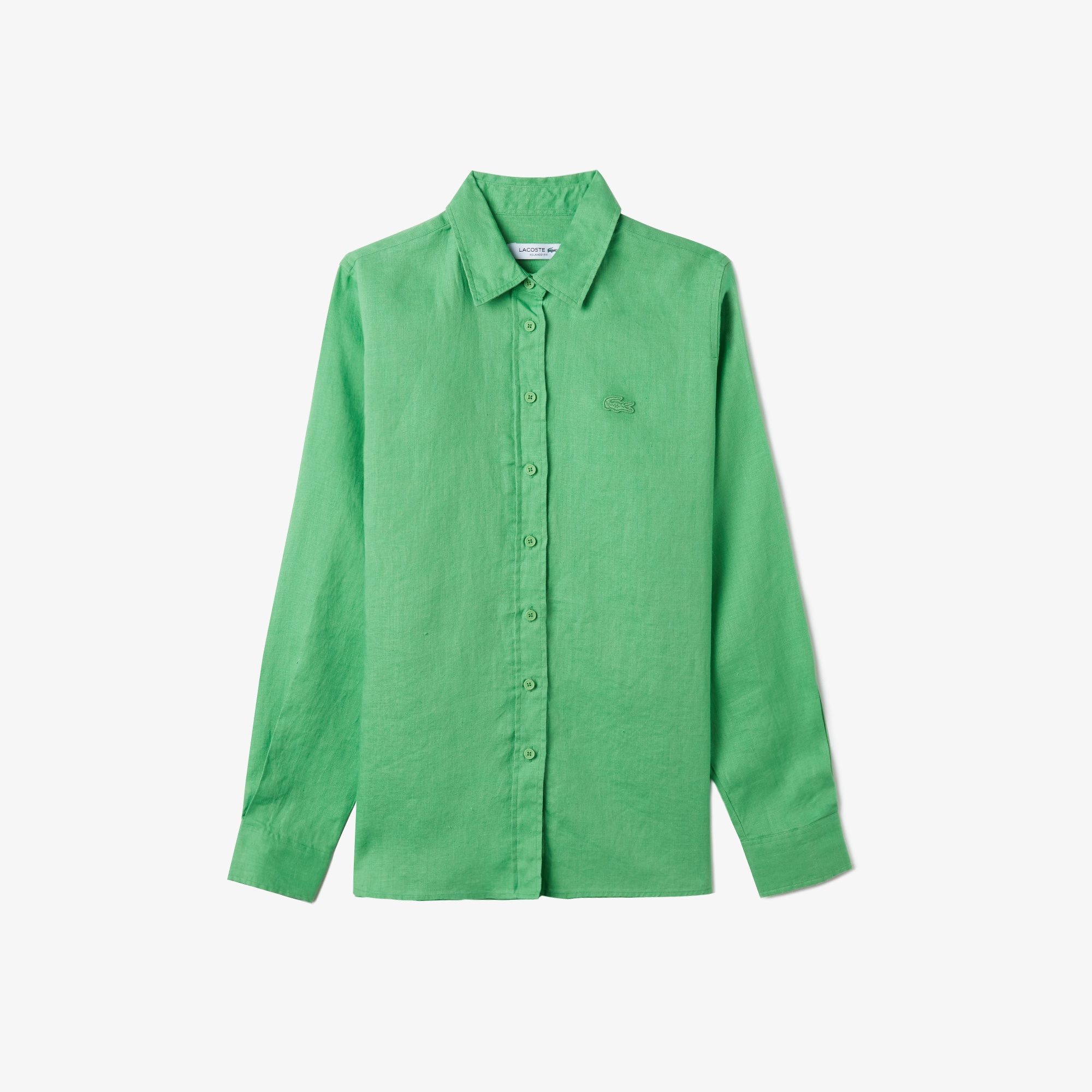 Lacoste Kadın Keten Yeşil Gömlek