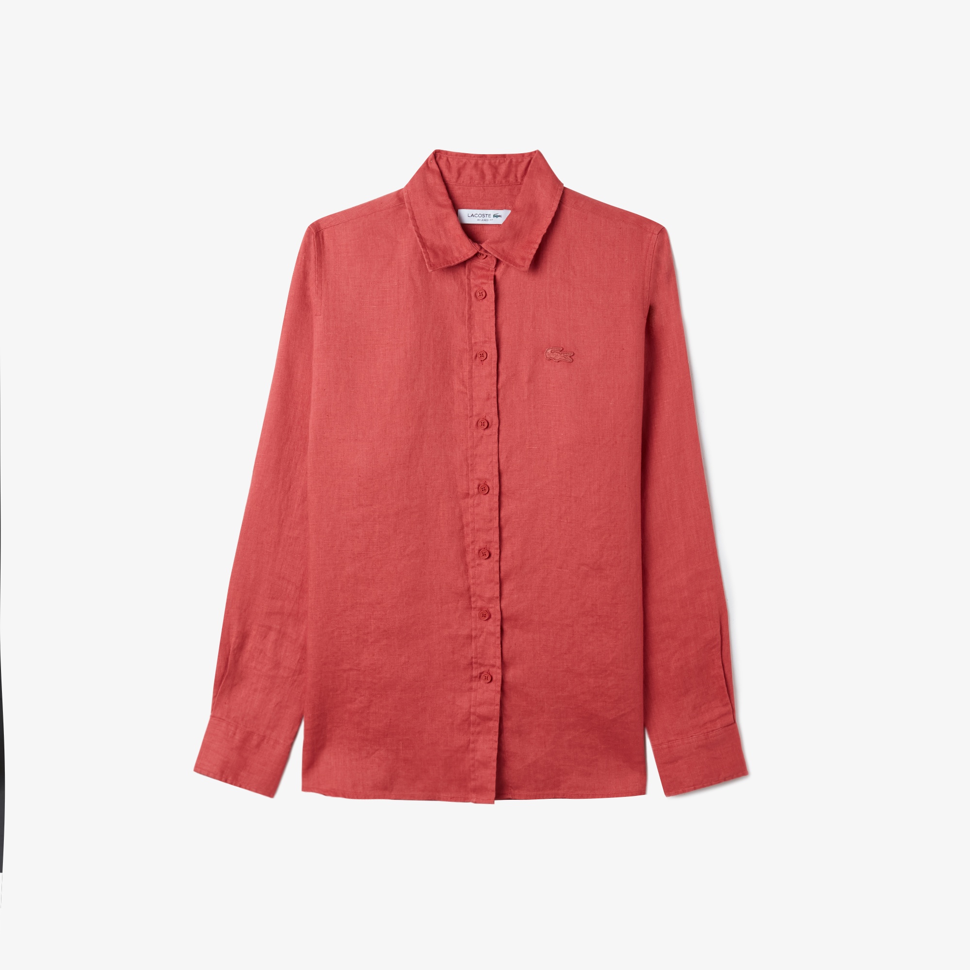 Lacoste Kadın Keten Kırmızı Gömlek