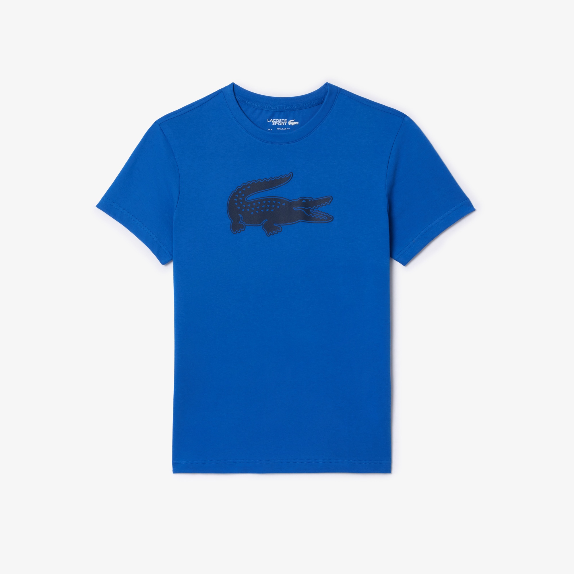 Lacoste Erkek Regular Fit Bisiklet Yaka Baskılı Mavi T-Shirt