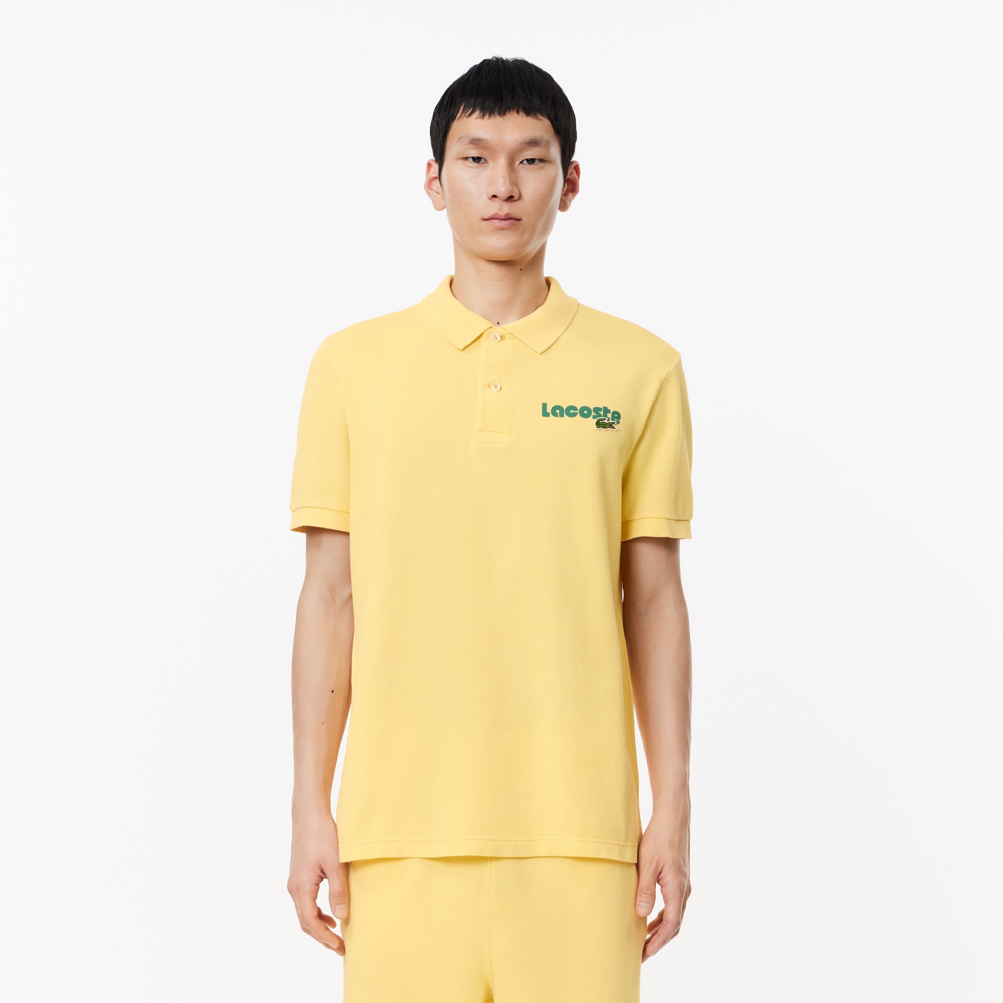 Lacoste Erkek Regular Fit Baskılı Sarı Polo