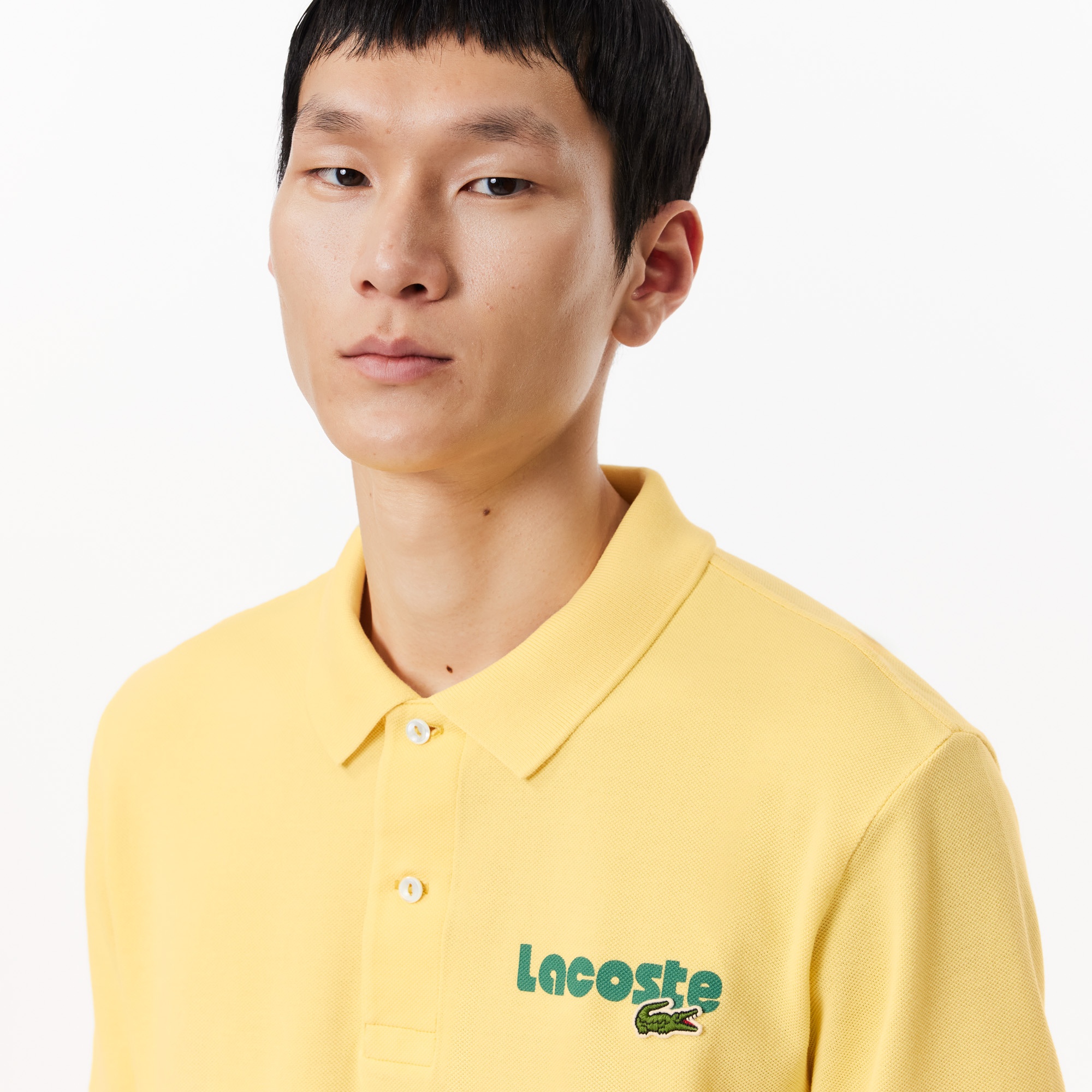 Lacoste Erkek Regular Fit Baskılı Sarı Polo