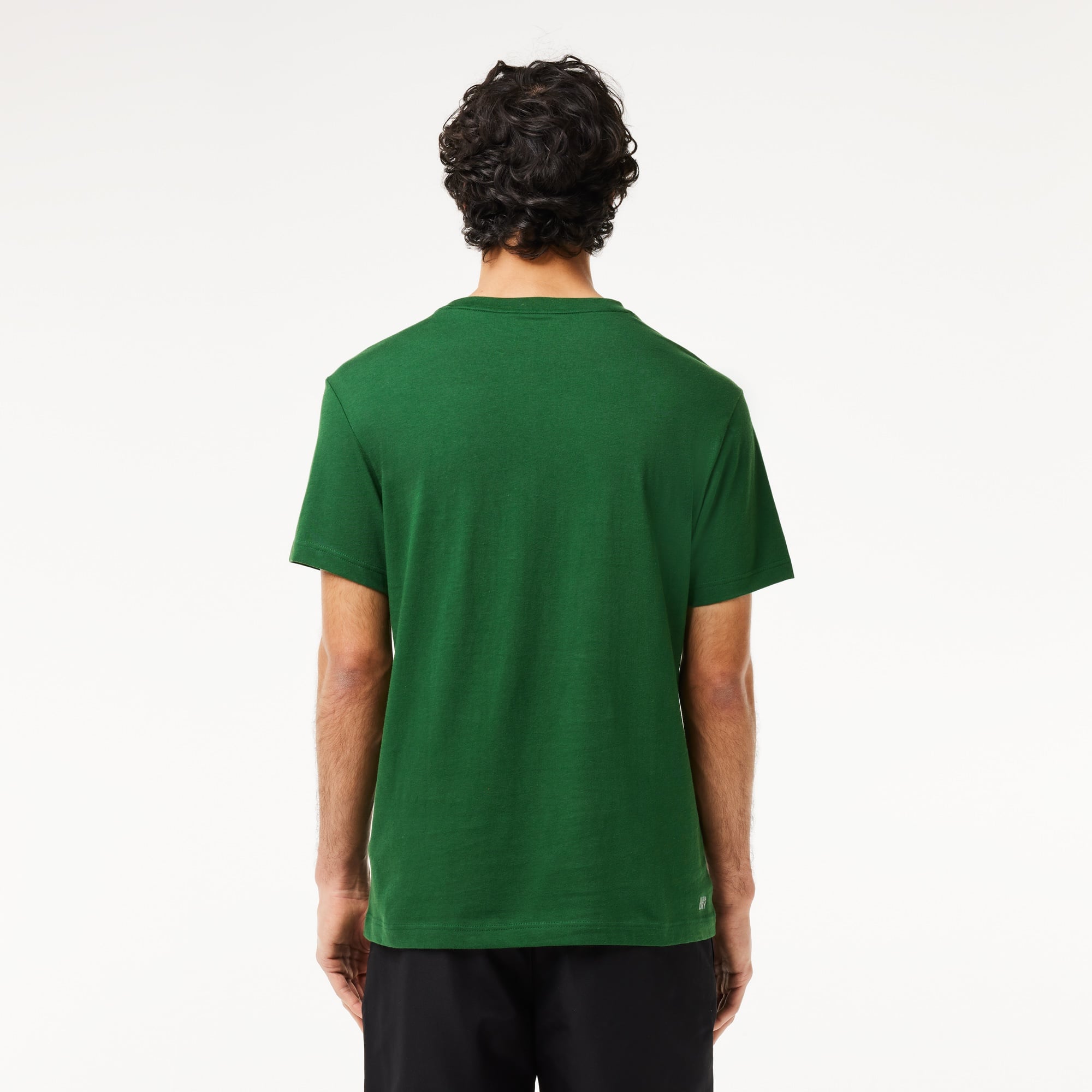Lacoste SPORT Erkek Regular Fit Bisiklet Yaka Baskılı Yeşil T-Shirt