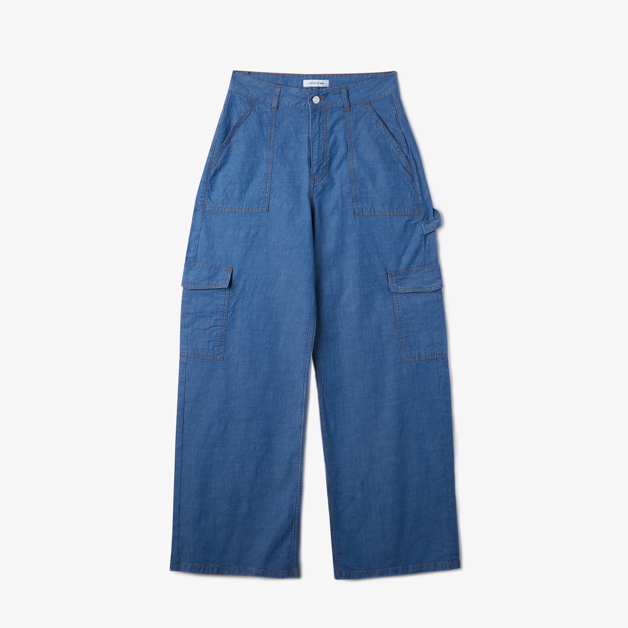 Lacoste Kadın Loose Fit Mavi Jean Pantolon