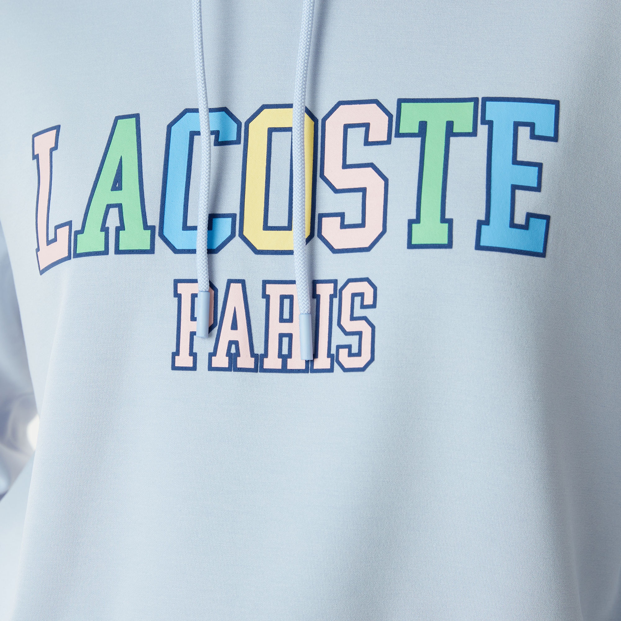 Lacoste Kadın Relaxed Fit Kapüşonlu Baskılı Mavi Sweatshirt