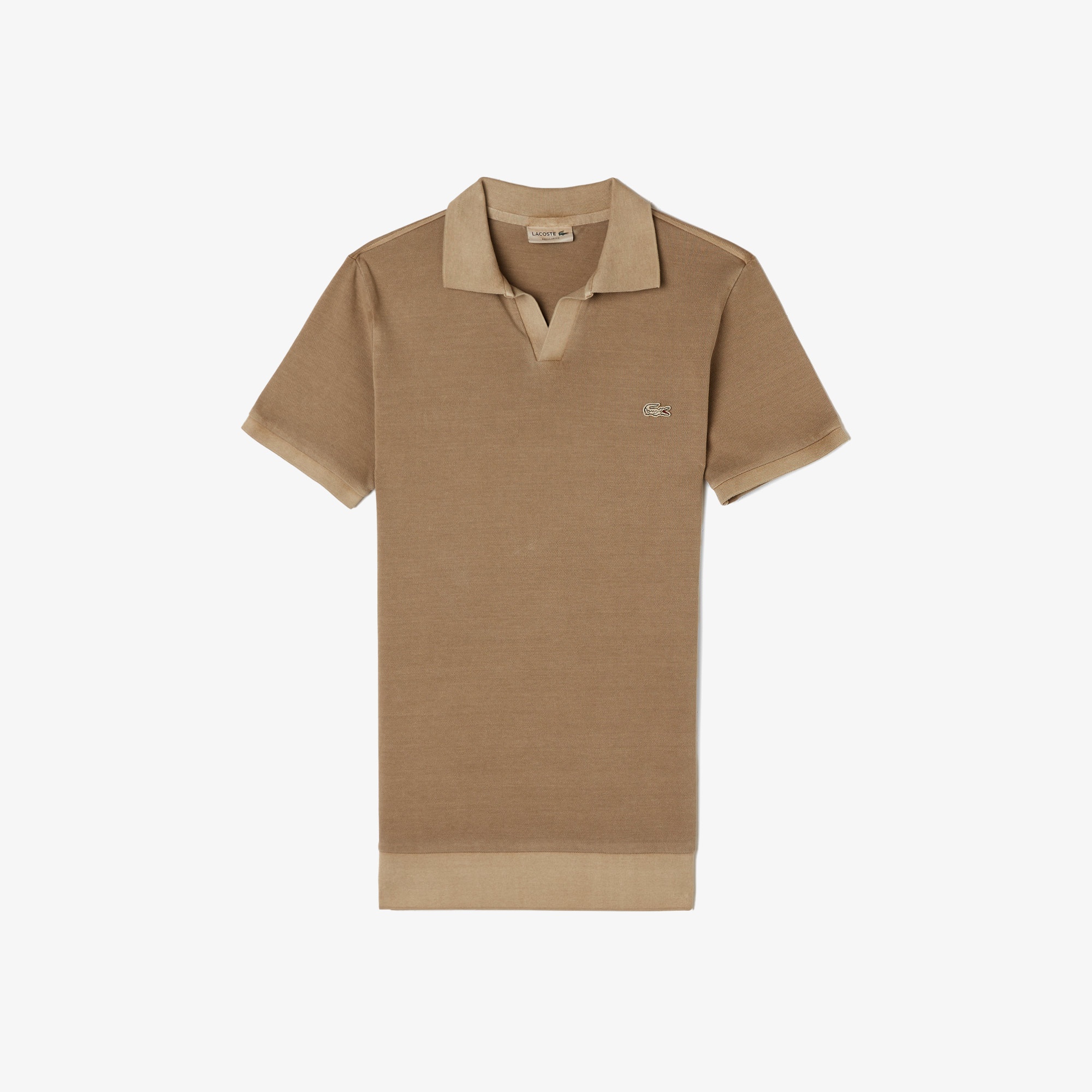 Lacoste Erkek Regular Fit V yaka Kahverengi Polo