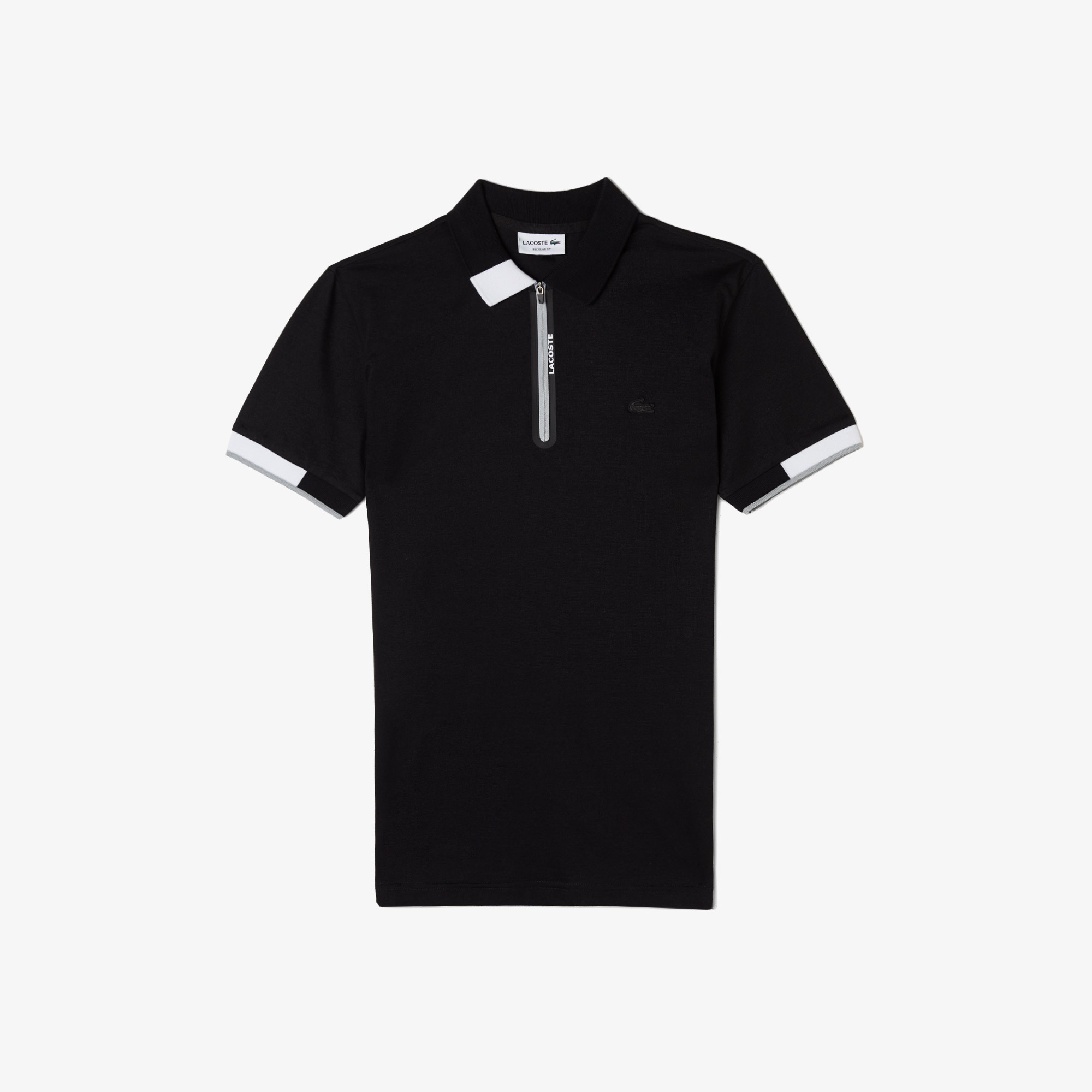 Lacoste Erkek Oversize Fit Fermuarlı Siyah Polo