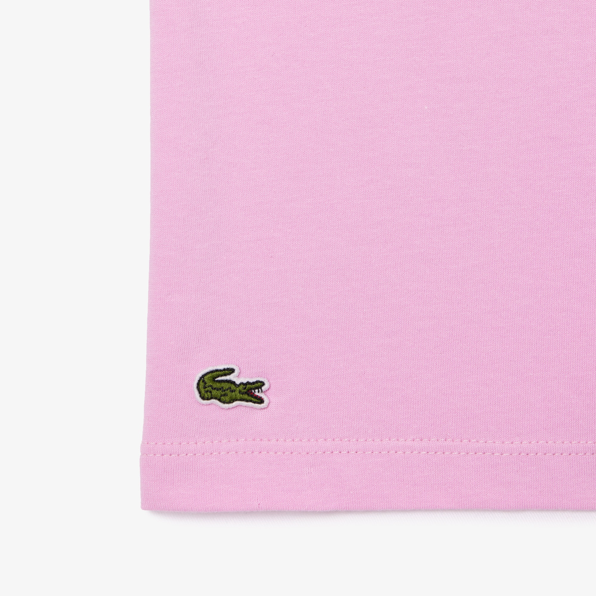 Lacoste Çocuk Bisiklet Yaka Baskılı Pembe T-Shirt
