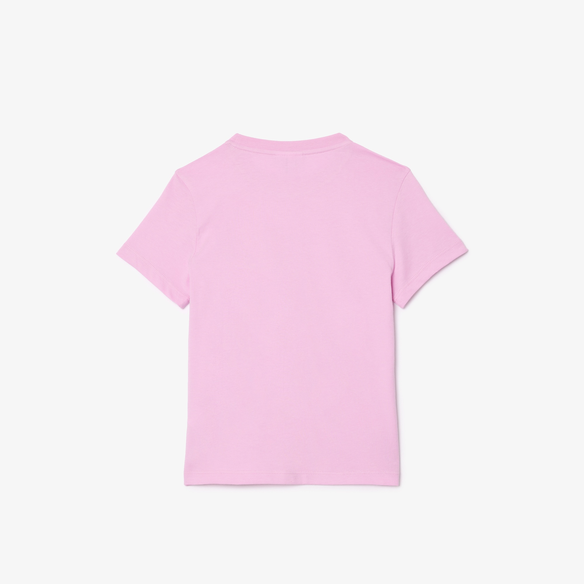 Lacoste Çocuk Bisiklet Yaka Baskılı Pembe T-Shirt