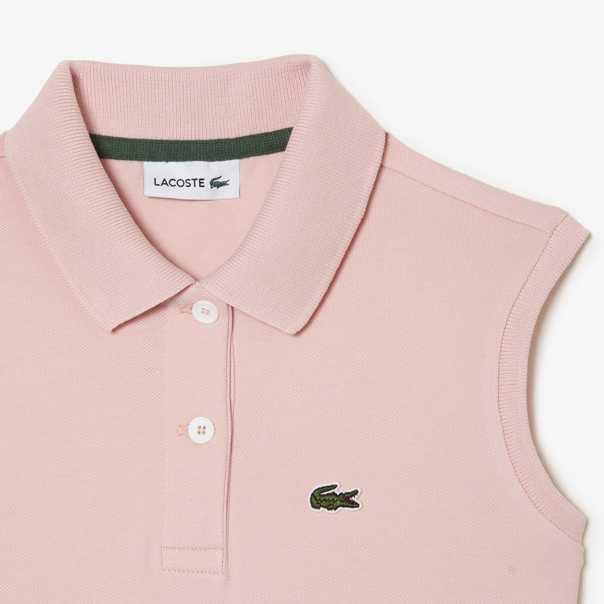 Lacoste Kız Çocuk Kolsuz Polo Yaka Pembe Elbise