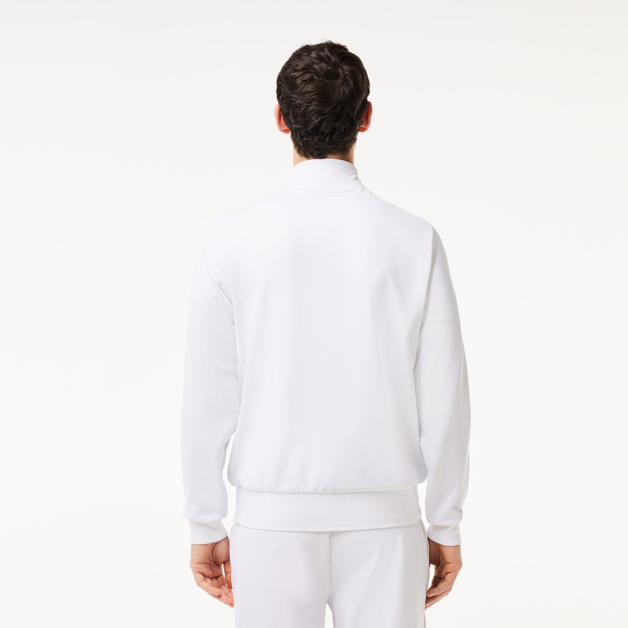 Lacoste SPORT Erkek Classic Fit Fermuarlı Beyaz Sweatshirt