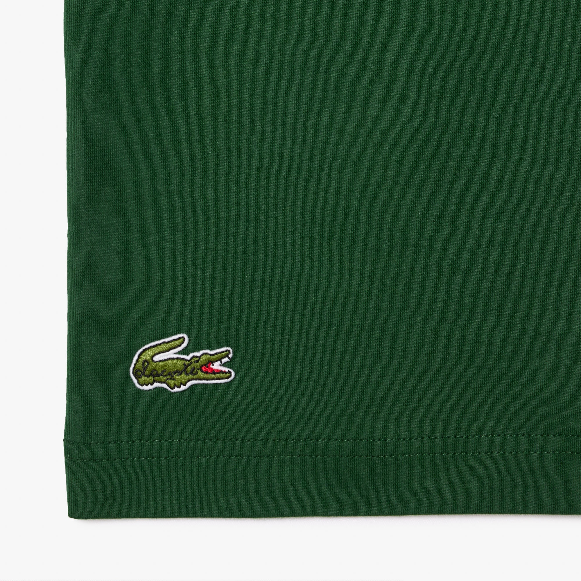 Lacoste Unisex Relax Fit Bisiklet Yaka Baskılı Yeşil T-Shirt