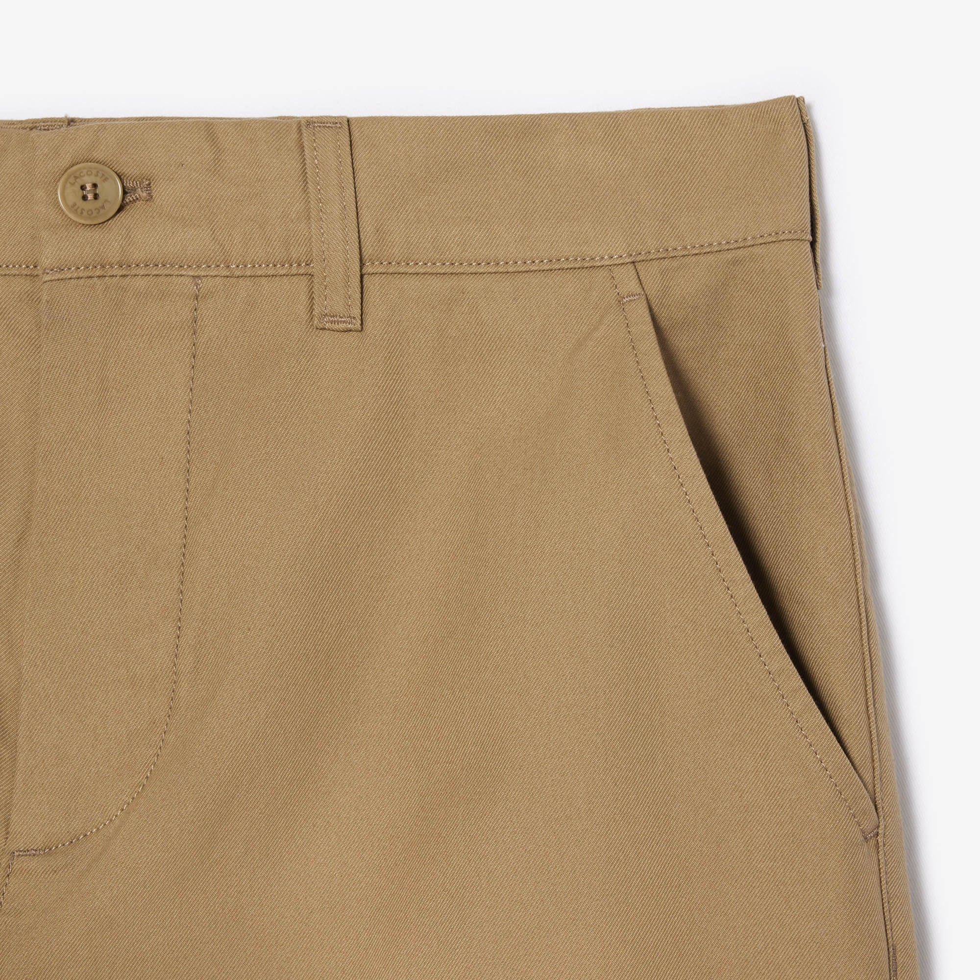 Lacoste Erkek Straight Fit Chino Bej Pantolon