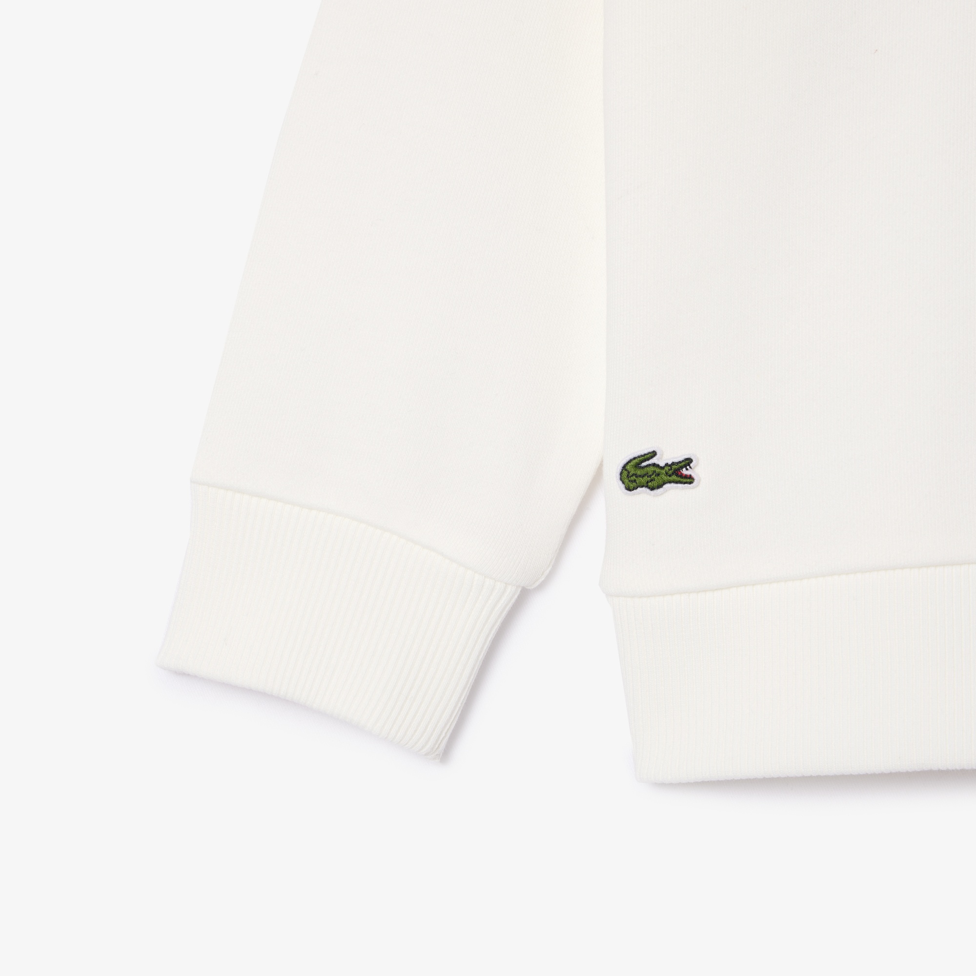 Lacoste Çocuk Bisiklet Yaka Baskılı Beyaz Sweatshirt