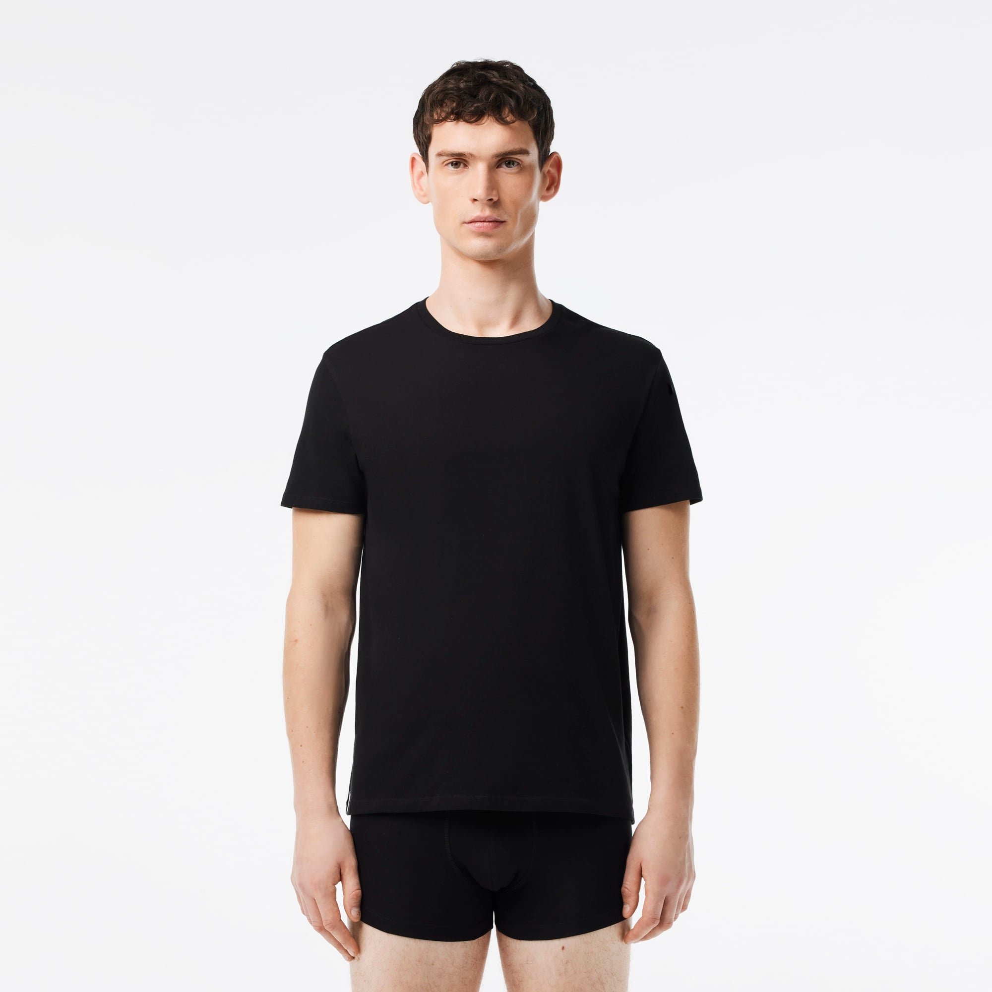 Lacoste Erkek Bisiklet Yaka 3'lü Siyah Atlet