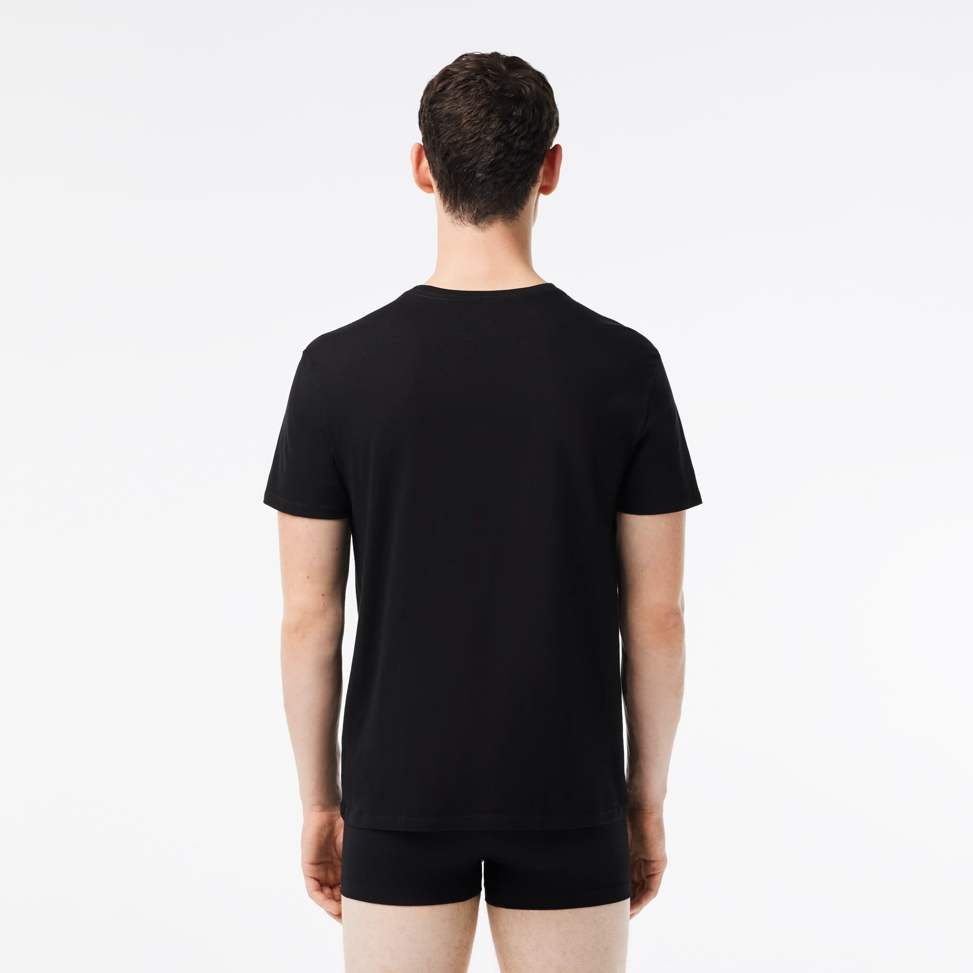 Lacoste Erkek Bisiklet Yaka 3'lü Siyah Atlet