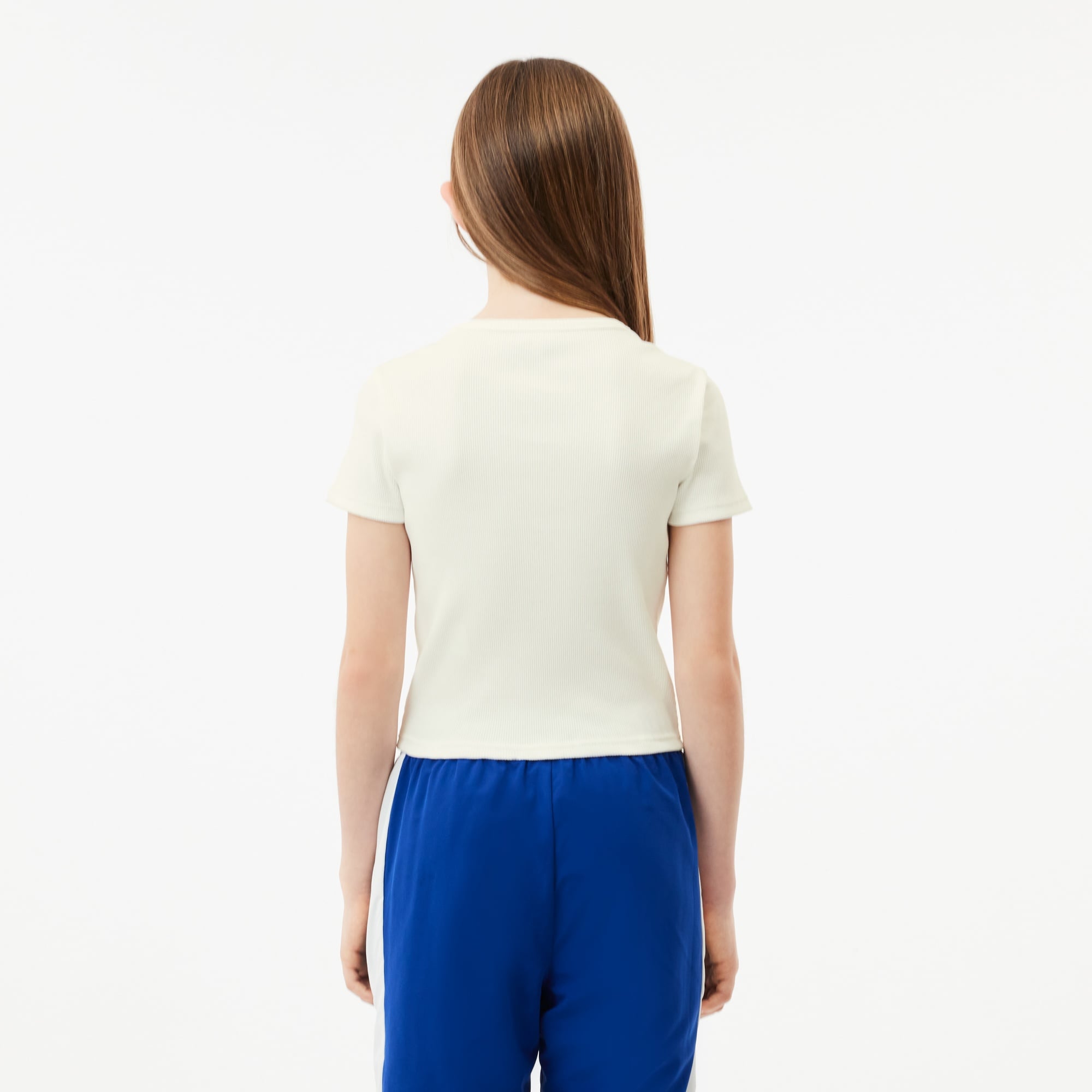 Lacoste Çocuk Bisiklet Yaka Beyaz T-Shirt