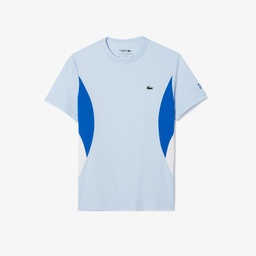 SPORT x Novak Djokovic Erkek Regular Fit Bisiklet Yaka Renk Bloklu Açık Mavi T-Shirt Mavi