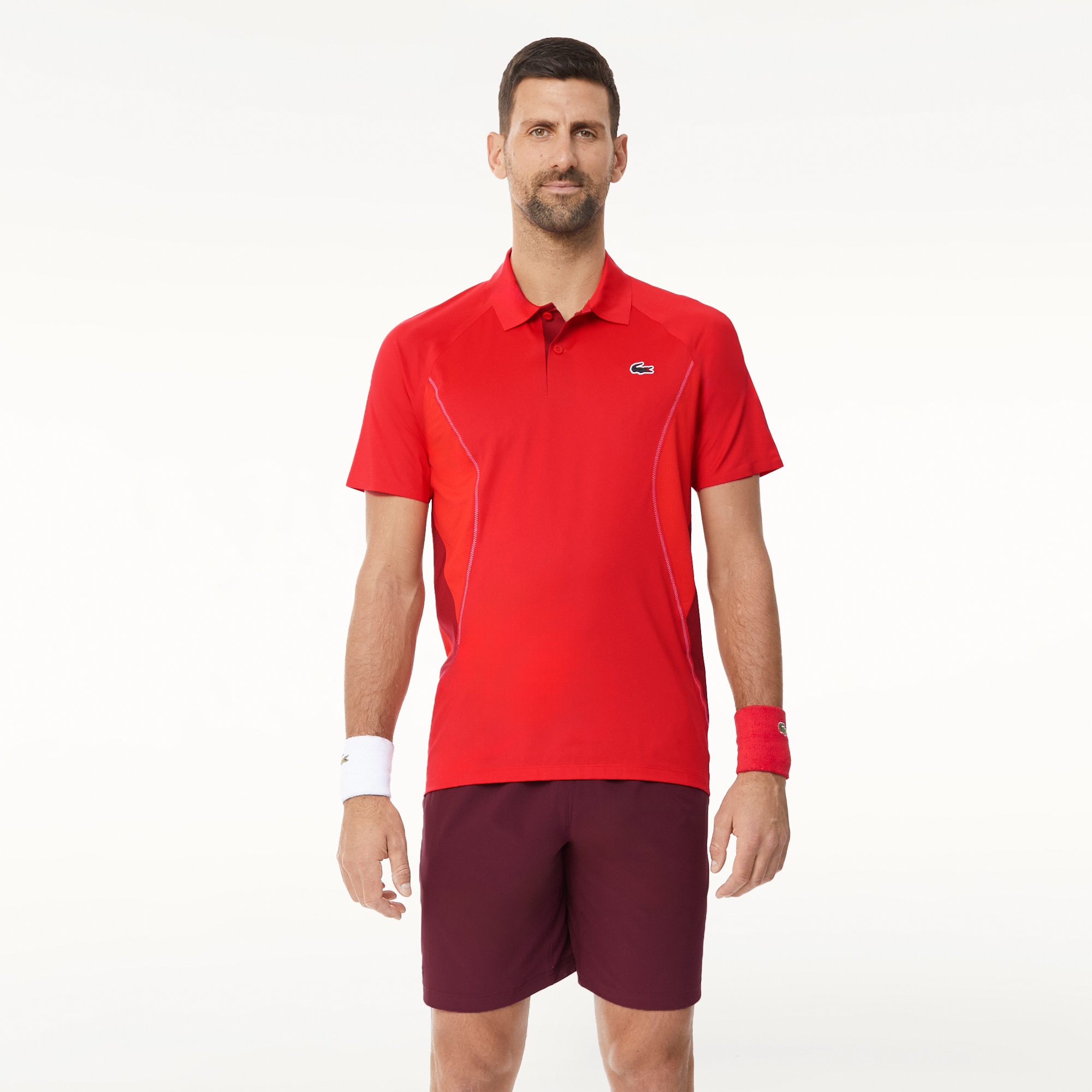 Lacoste SPORT x Novak Djokovic Erkek Regular Fit Bordo Şort
