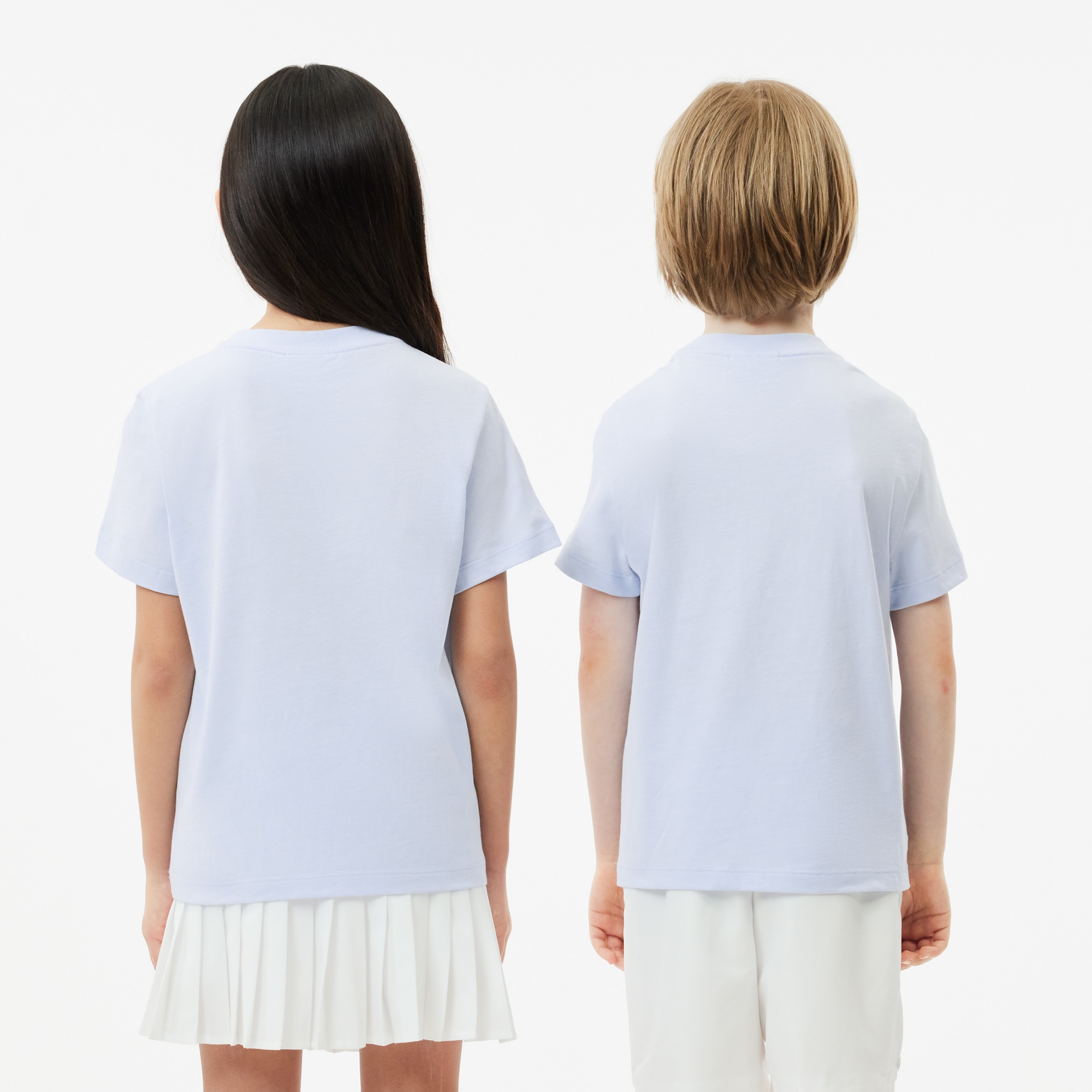 Lacoste Çocuk Bisiklet Yaka Baskılı Mavi T-Shirt