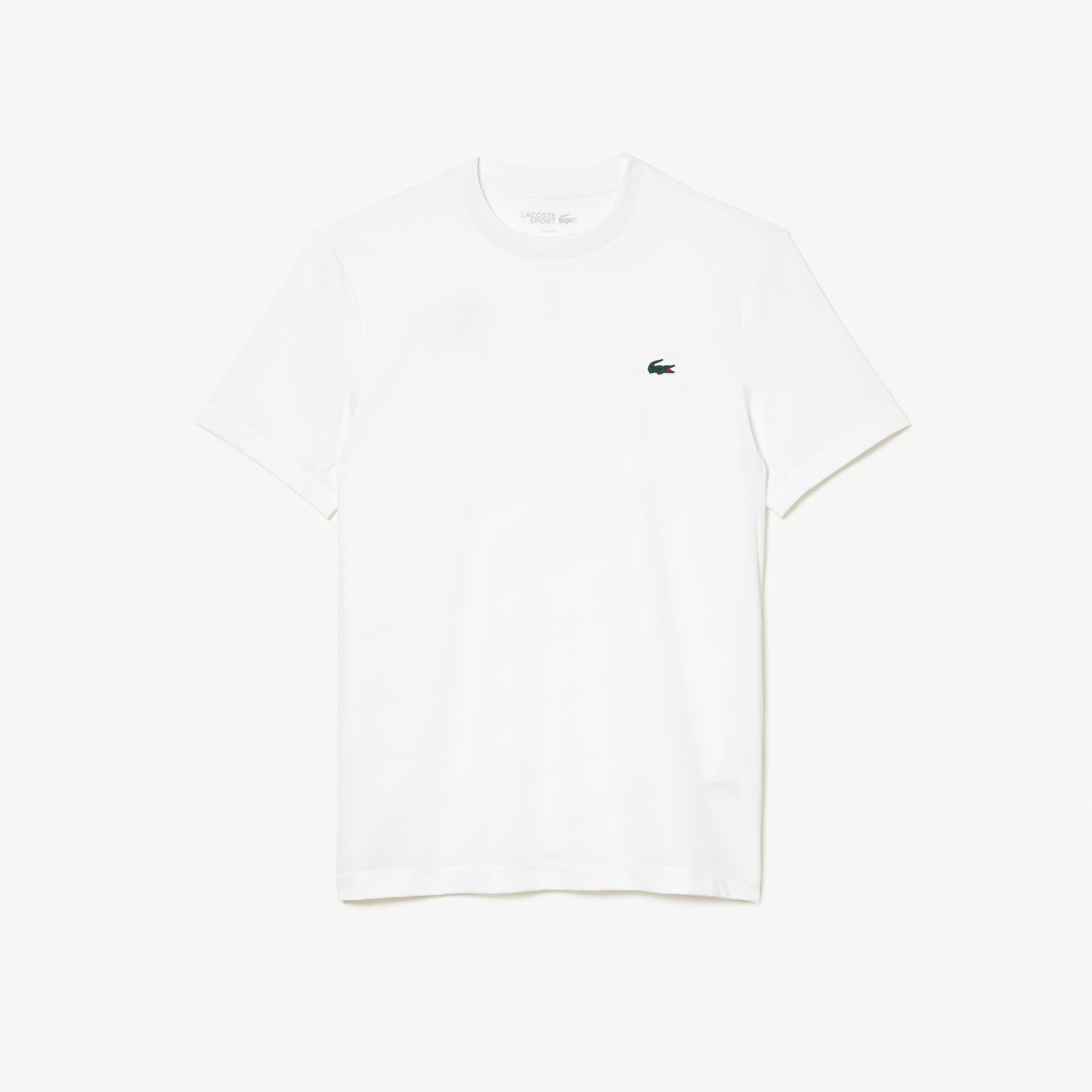 Lacoste SPORT Erkek Slim Fit Bisiklet Yaka Beyaz T-Shirt