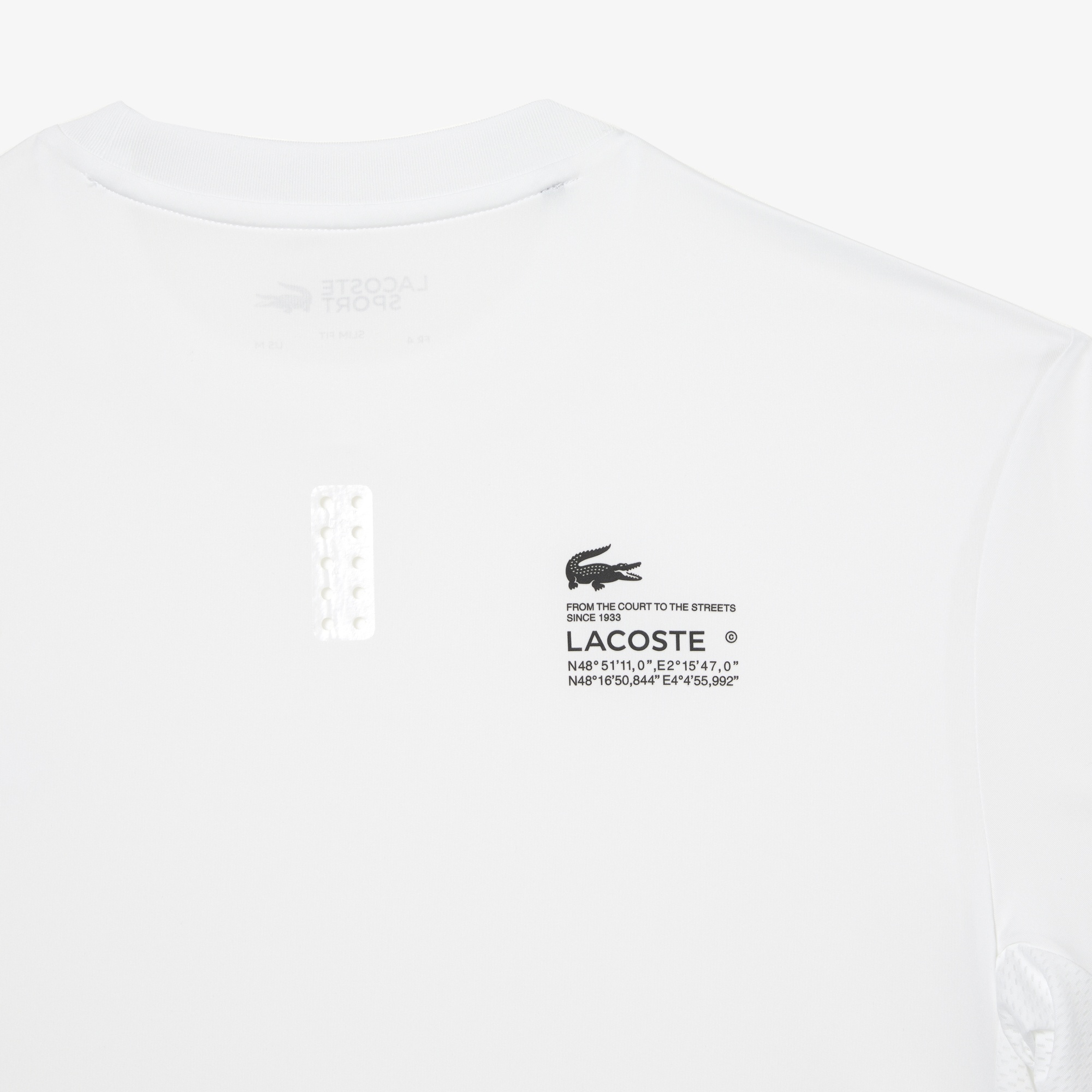 Lacoste SPORT Erkek Slim Fit Bisiklet Yaka Beyaz T-Shirt