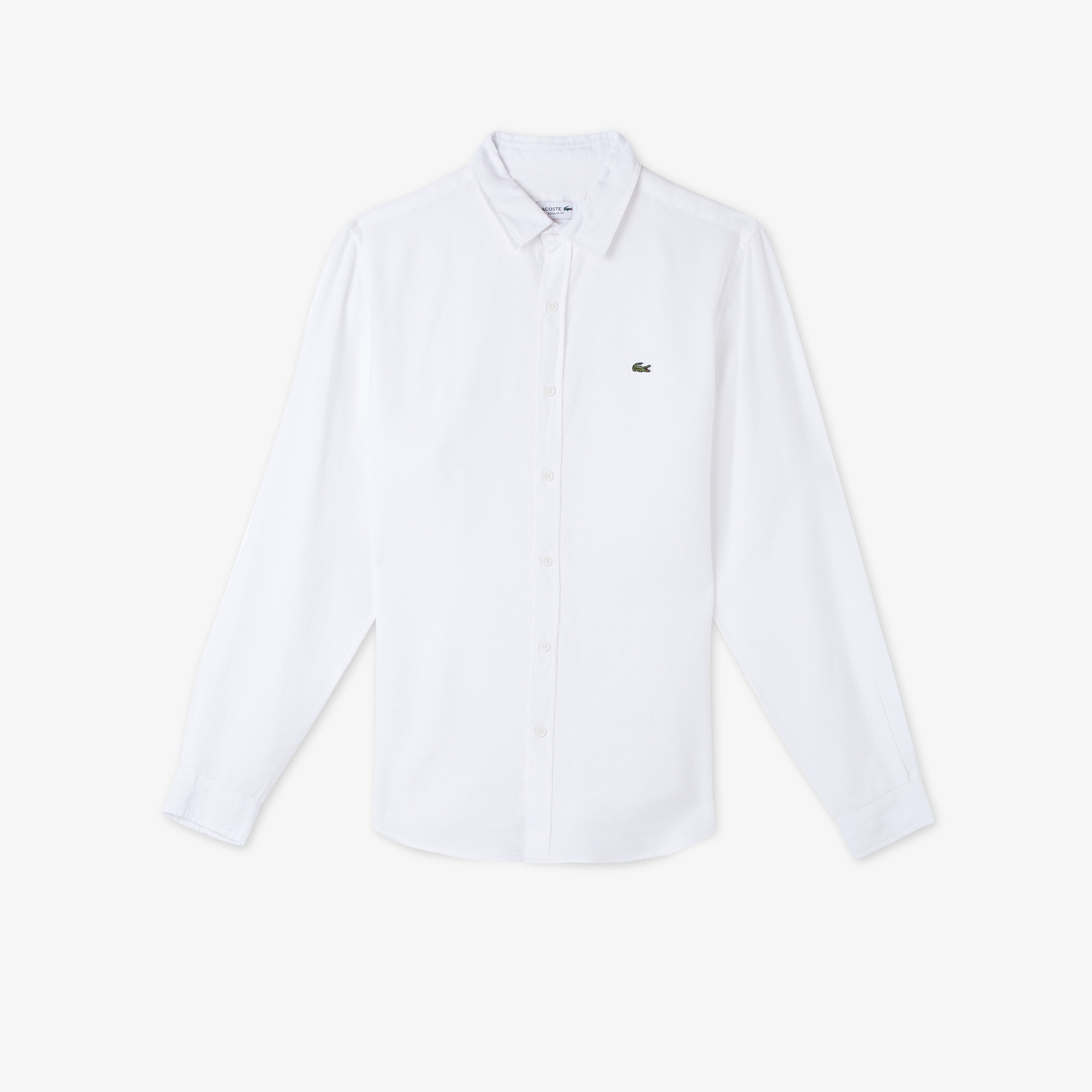 Lacoste Erkek Regular Fit Keten Beyaz Gömlek