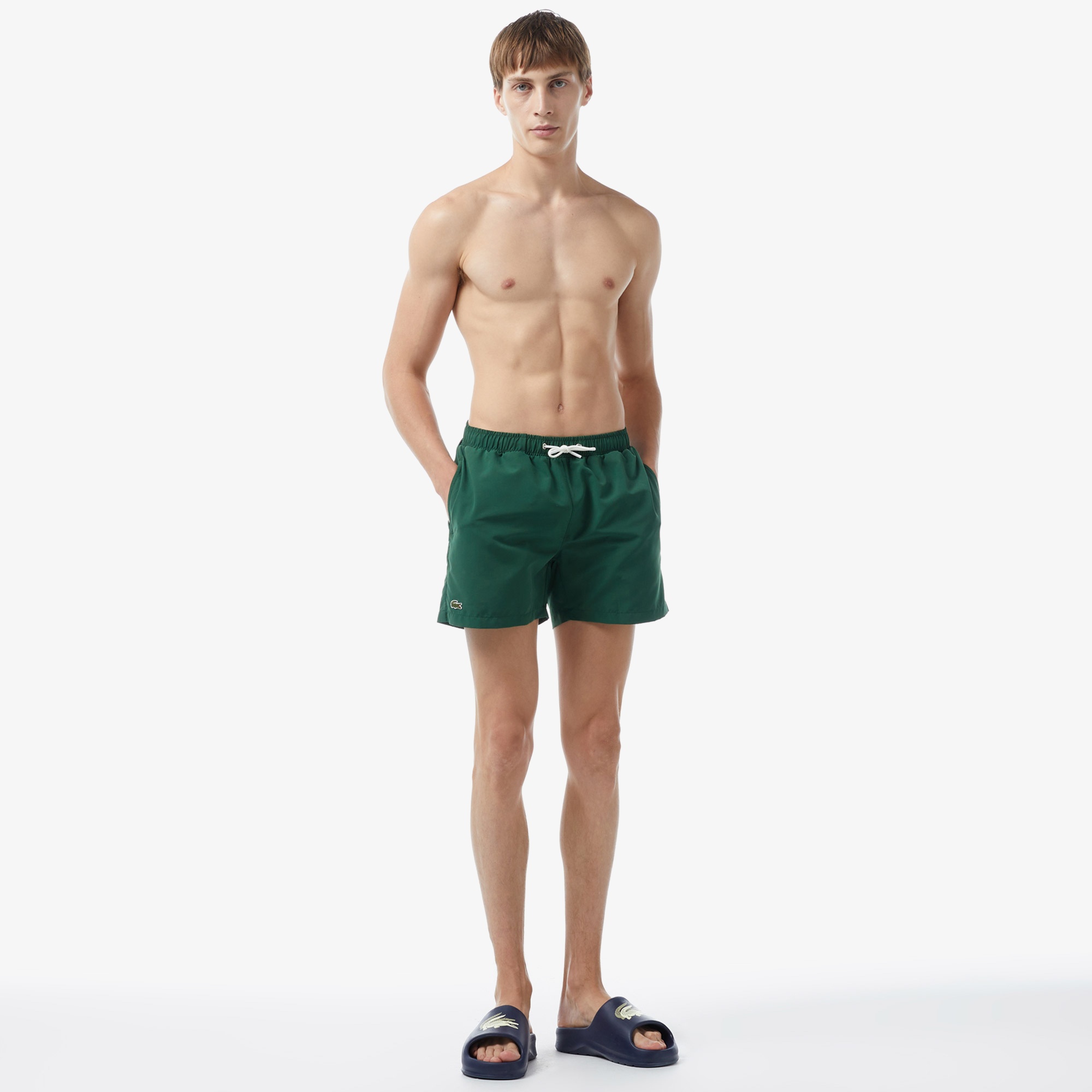 Lacoste Erkek Baskılı Yeşil Mayo Şort